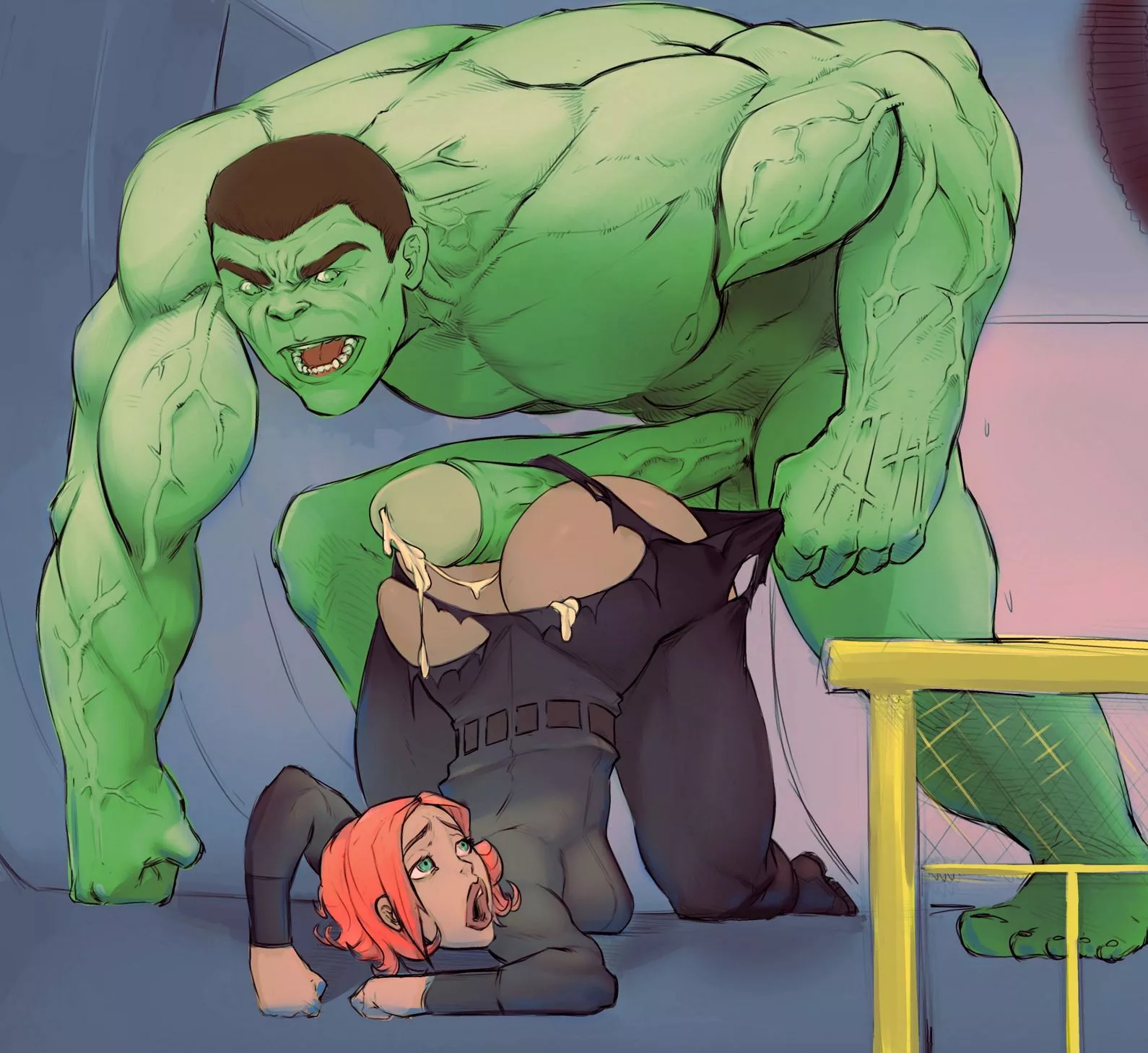 Hulk vs. Black Widow (atomiccreep) [Marvel Comics]