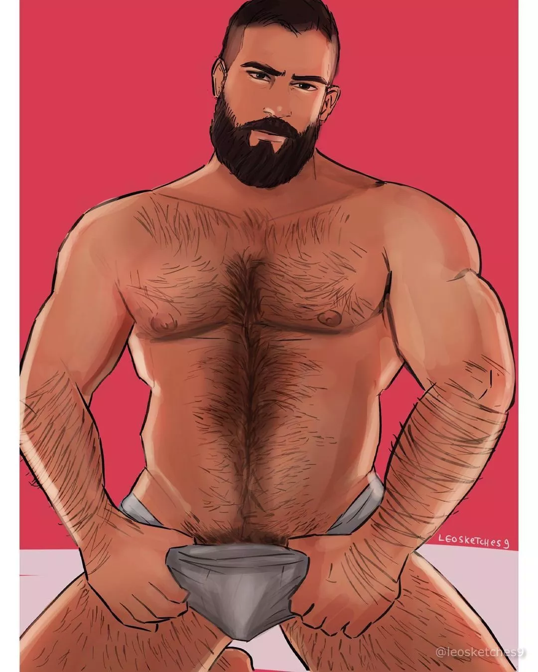 hunk boi illustration Model Nick Pulos :)