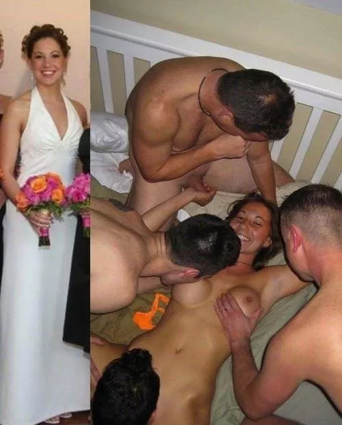 Husband fell asleep drunk so best men had to help