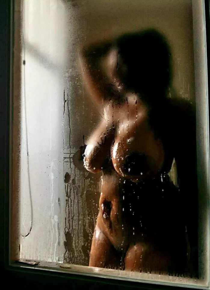 Husband tried to take an artsy pic... Ended up having shower sex (f). NNJ couple 😊