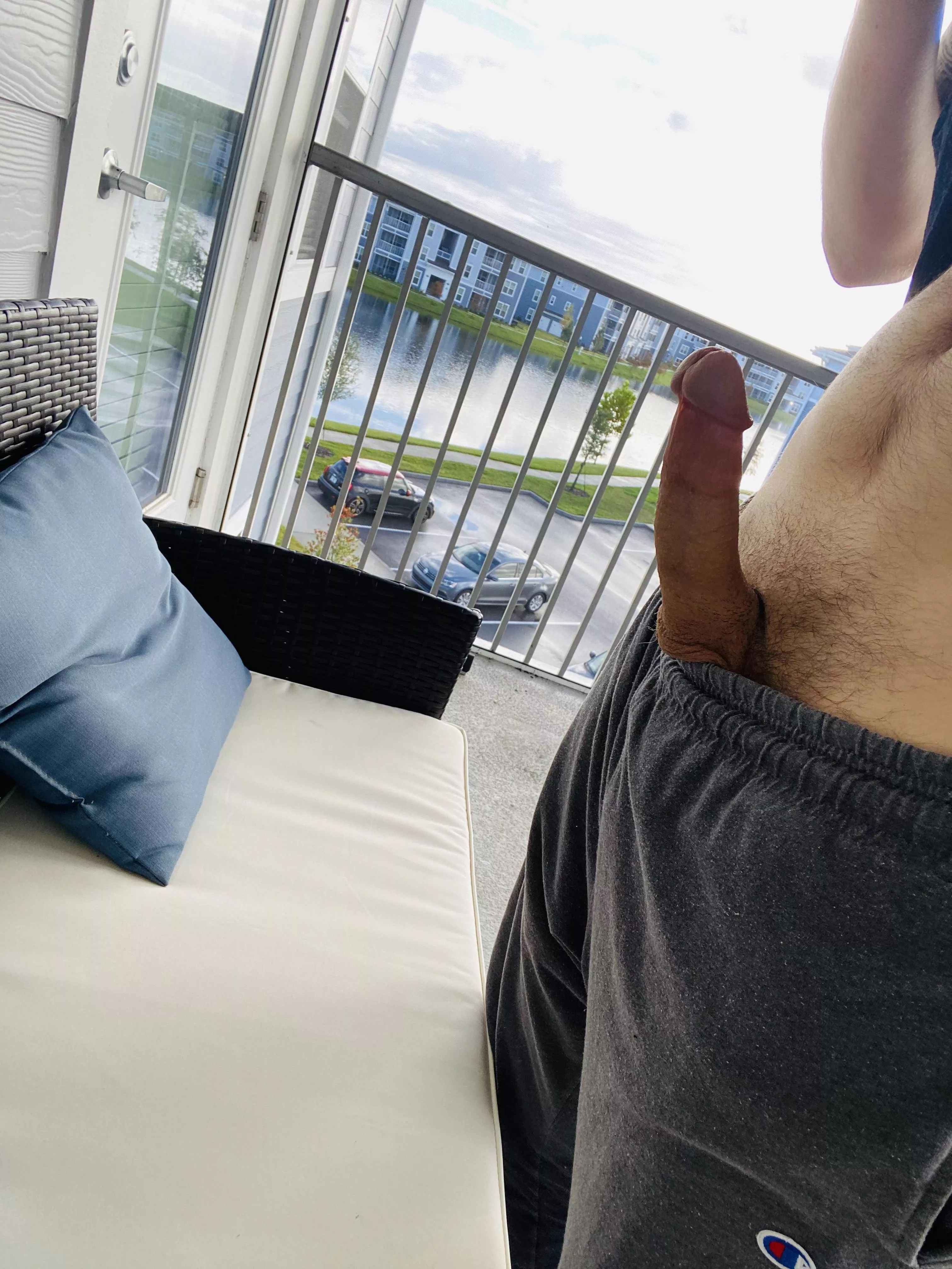 I always have my dick out on my balcony