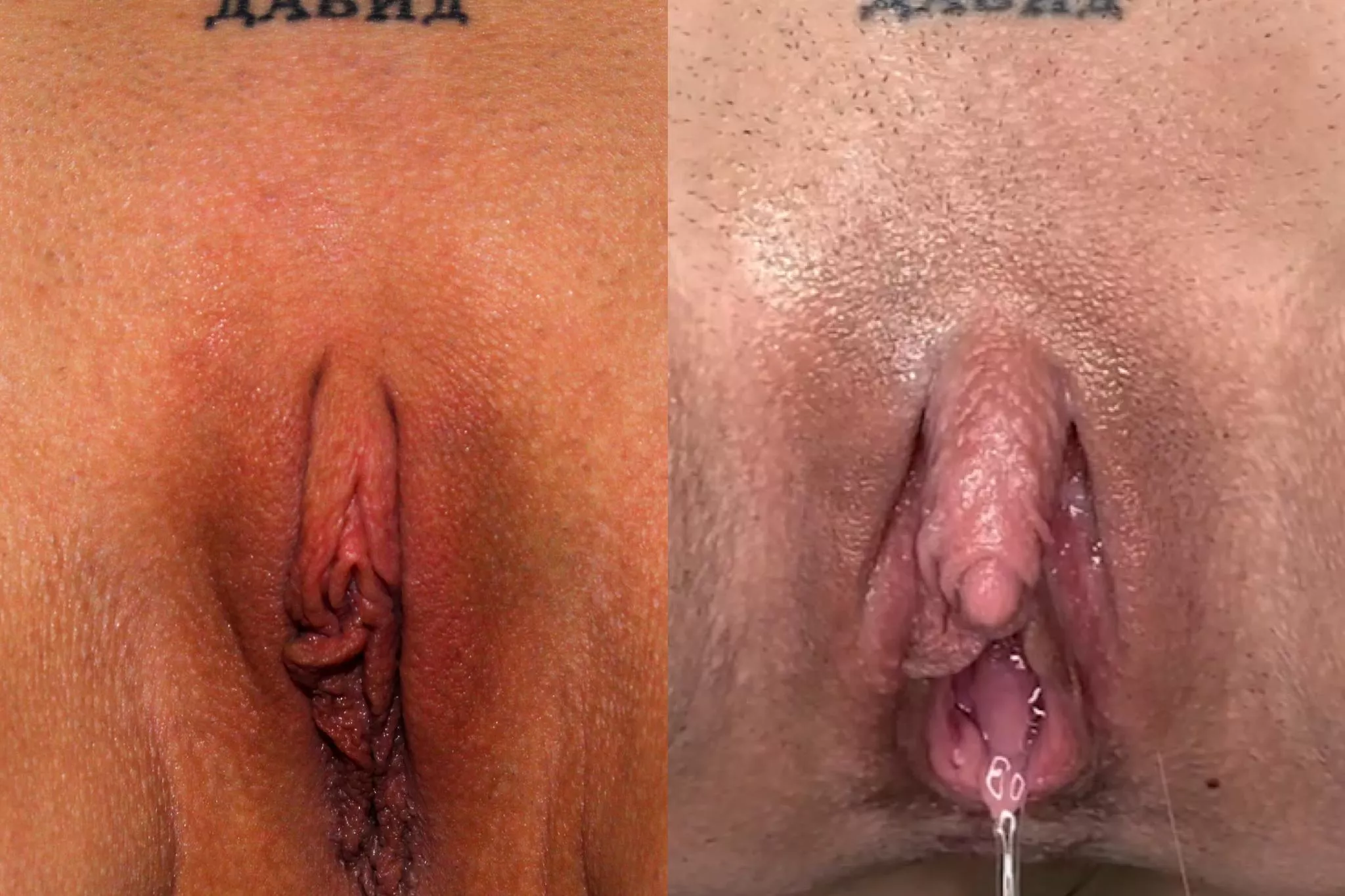 I always love sharing before & after pics of my big clit enlargement. Look how far Iâ€™ve cum! ðŸ¤¤ðŸ˜ˆ