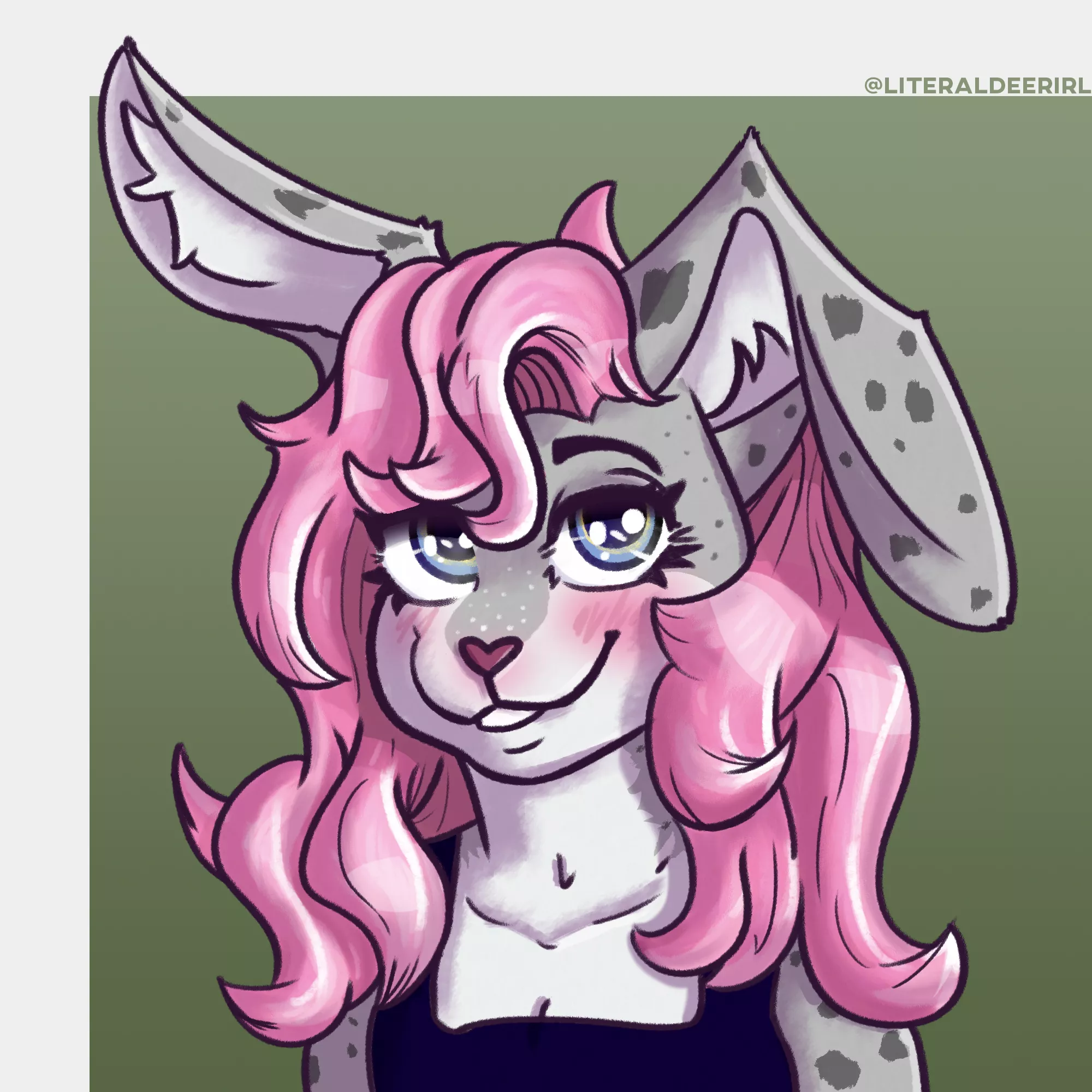 I drew my friend's bunny sona! [OC @LiteralDeerIRL on twitter]