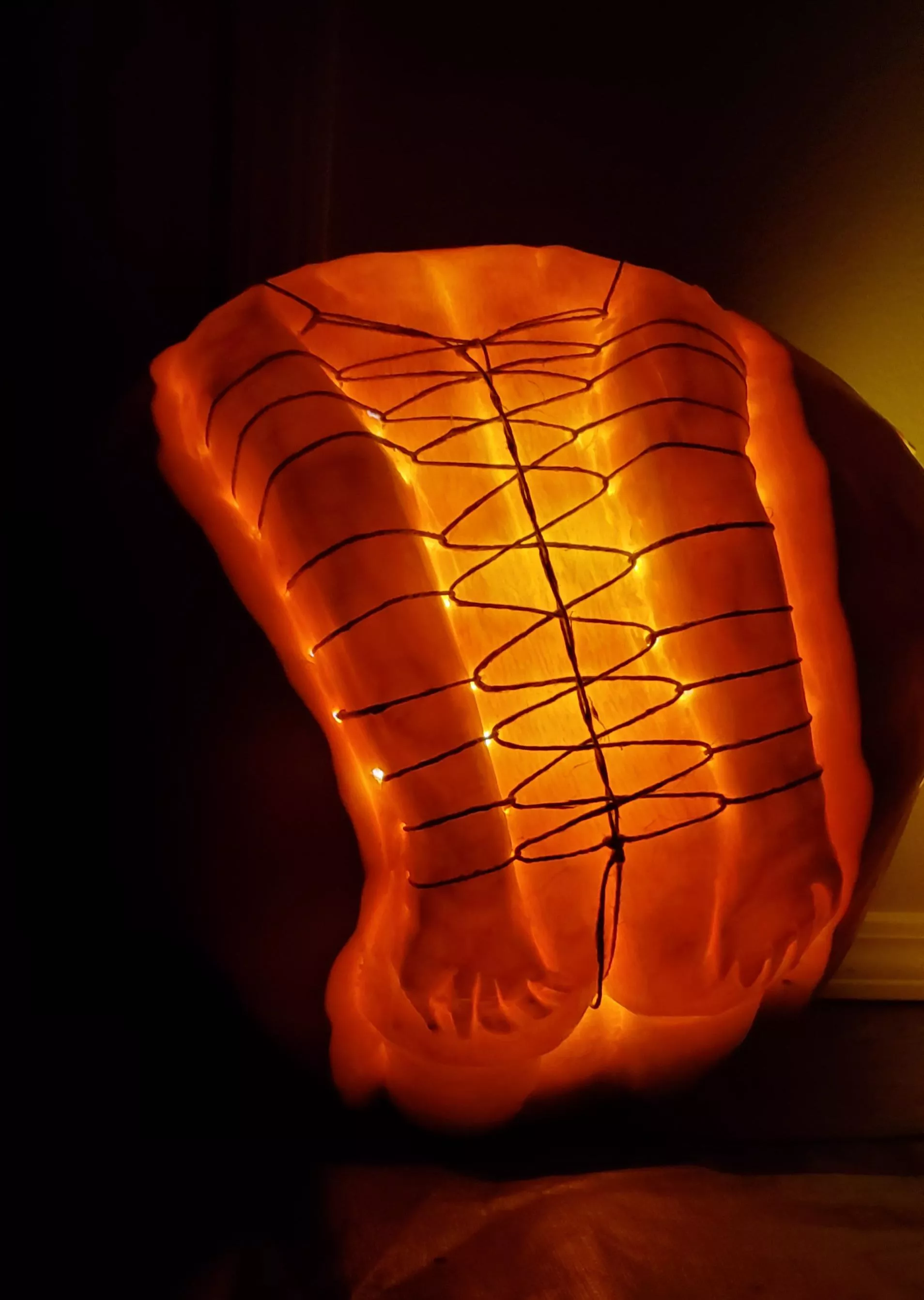 I feel like my pumpkin carving might be crossing the line into pumpkin sculptures now. Shibari pumpkin! (More in comments)