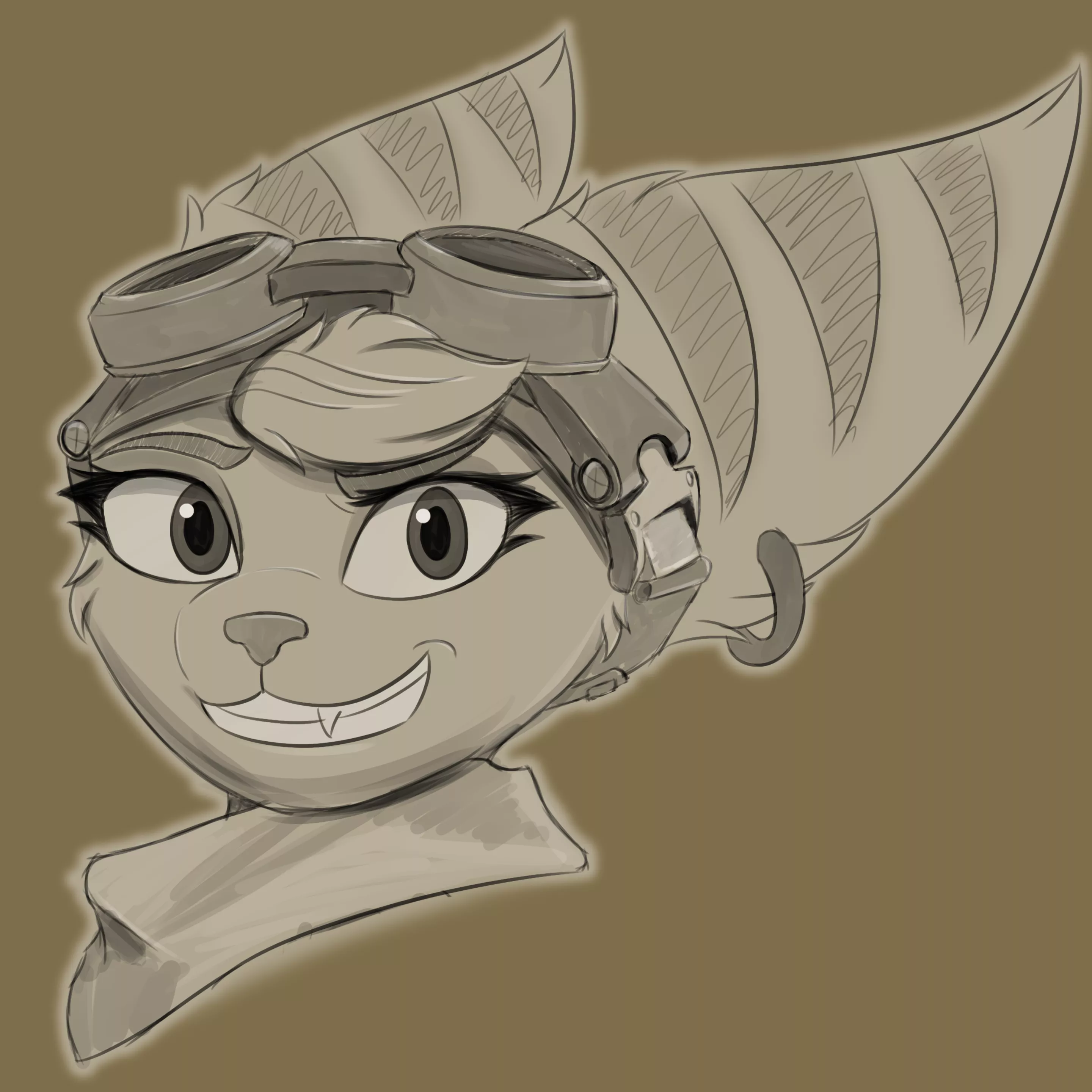 I finally played new Ratchet&Clank. Here's Rivet sketch I just made.