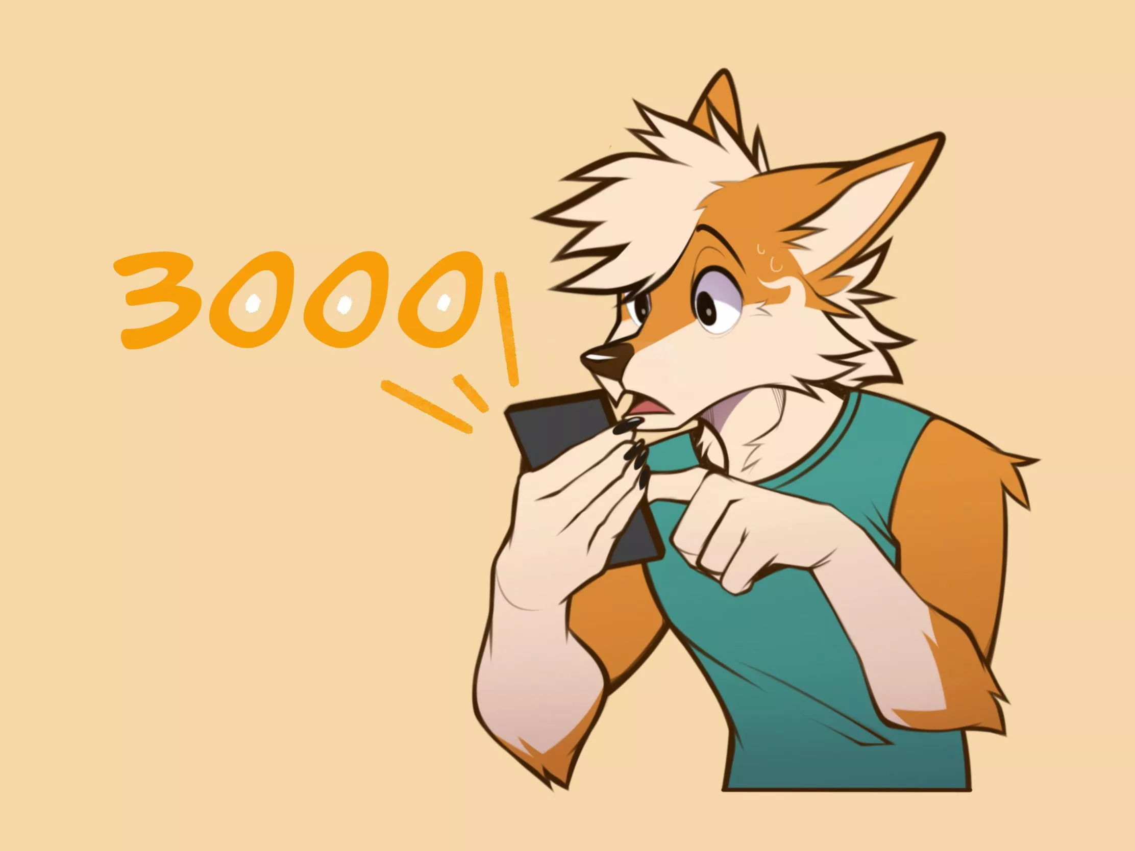 I got 3000 followers ❤ ❤ ❤ - Art by me @masterblader191 (Twitter)