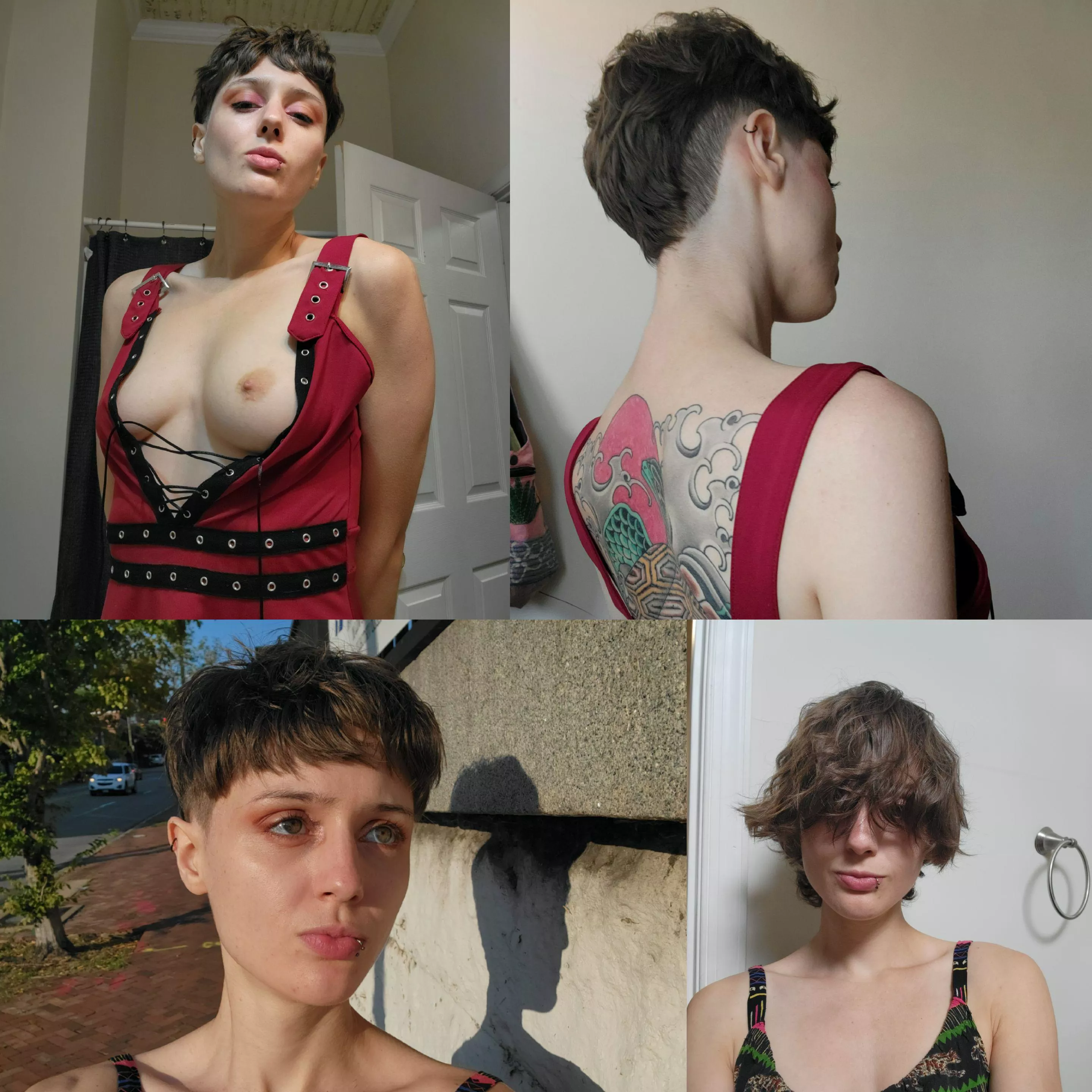 I got haircut!! Bottom two are before and after that day. First time trying to post this not all the images posted so here have a collage. I can't believe I let it get as long as I did