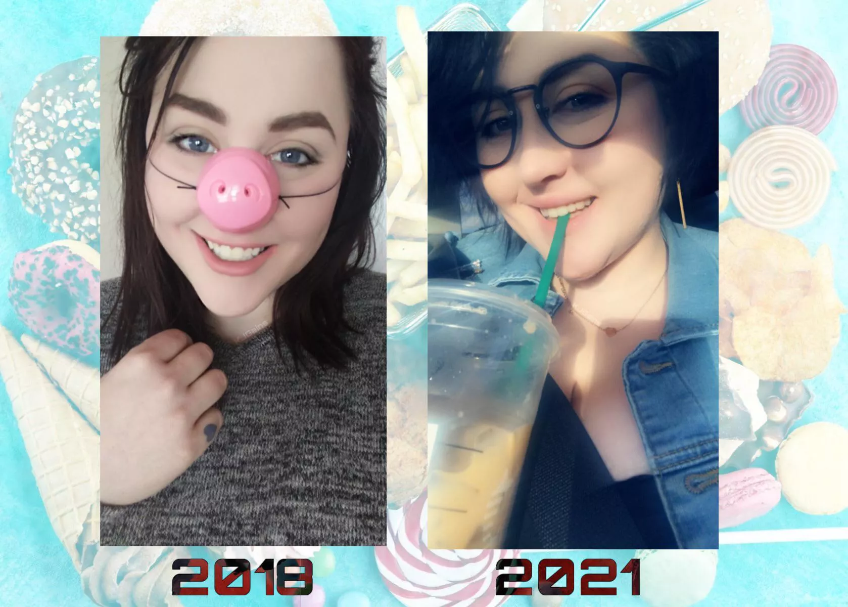 I guess jokes on me, over 150 pounds later and Iâ€™m still not done, I want my fat face to be so puffy and full my nose squeezes into a permanent pig snout.