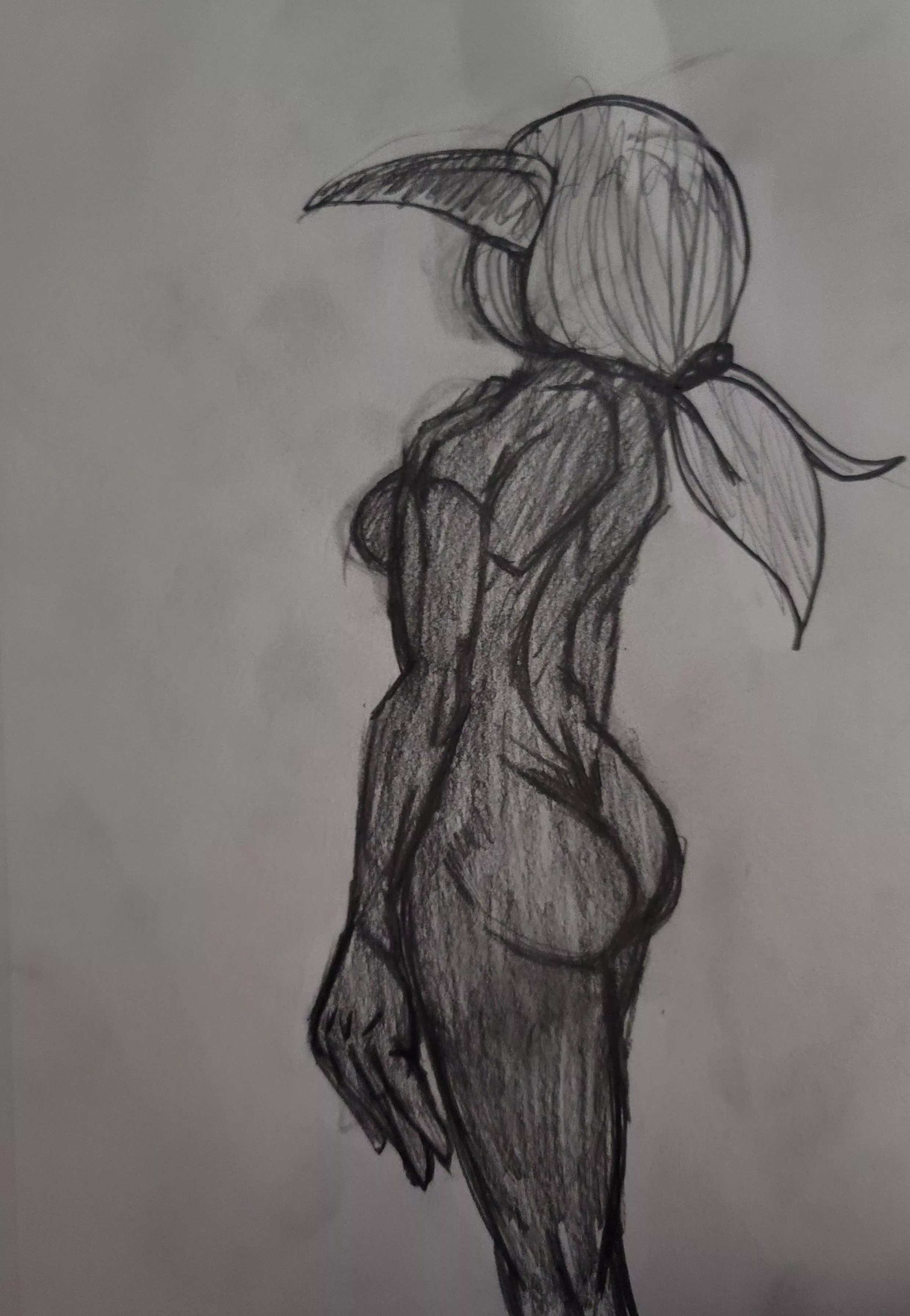 I haven't drawn recently, so here's a booty practice sketch using my [OC]