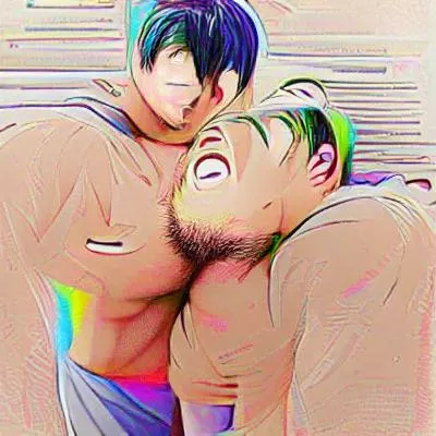 I jumped on the bandwagon and used the AI picture creator thing to make me some yaoi art. If your fetish is highly abstract representations of male bodies this might make you happy lol