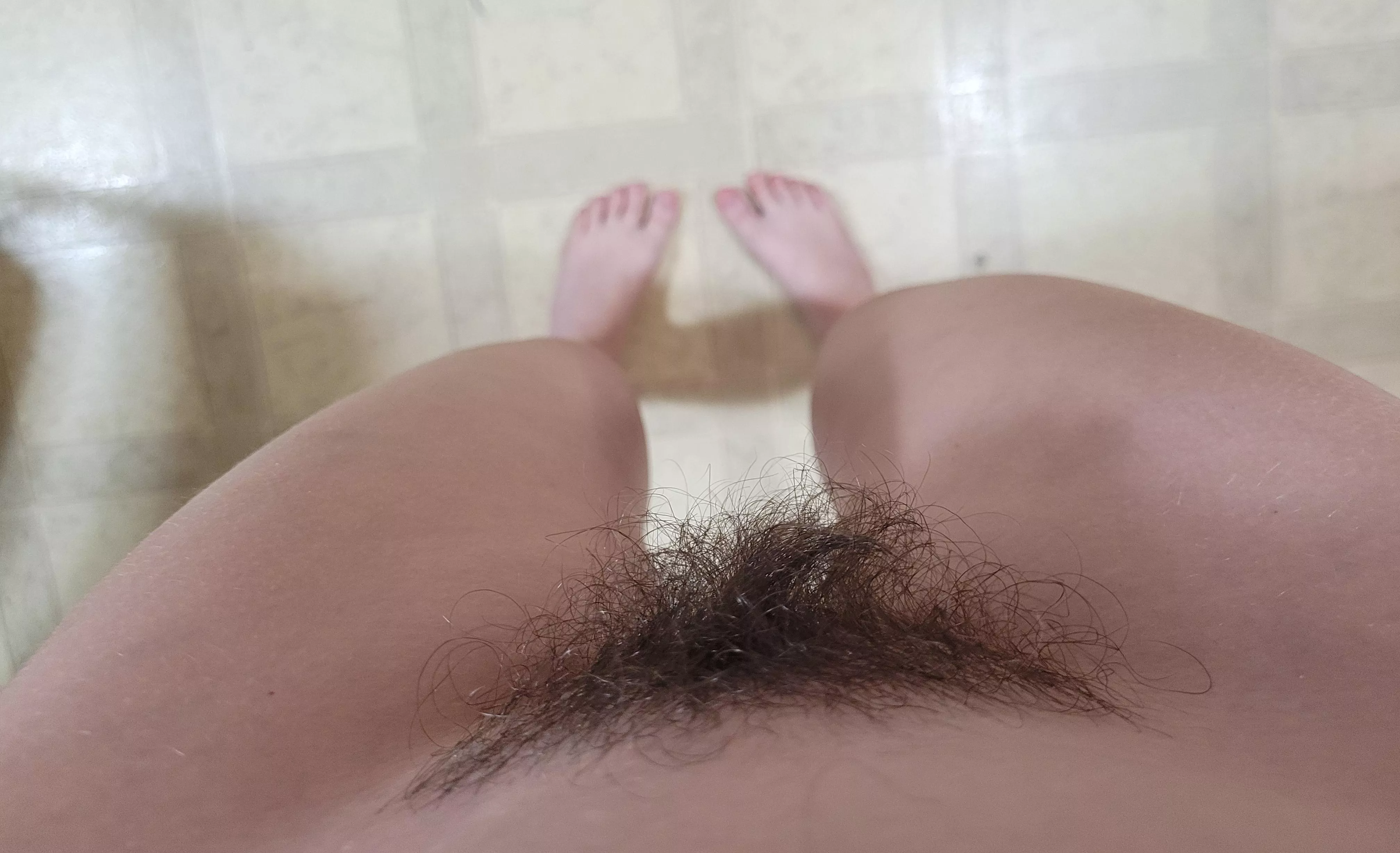 I just wanna take hard cocks filling me up with cum in my hairy pussy, and then push our little fuckbabies out next! 🤤💦