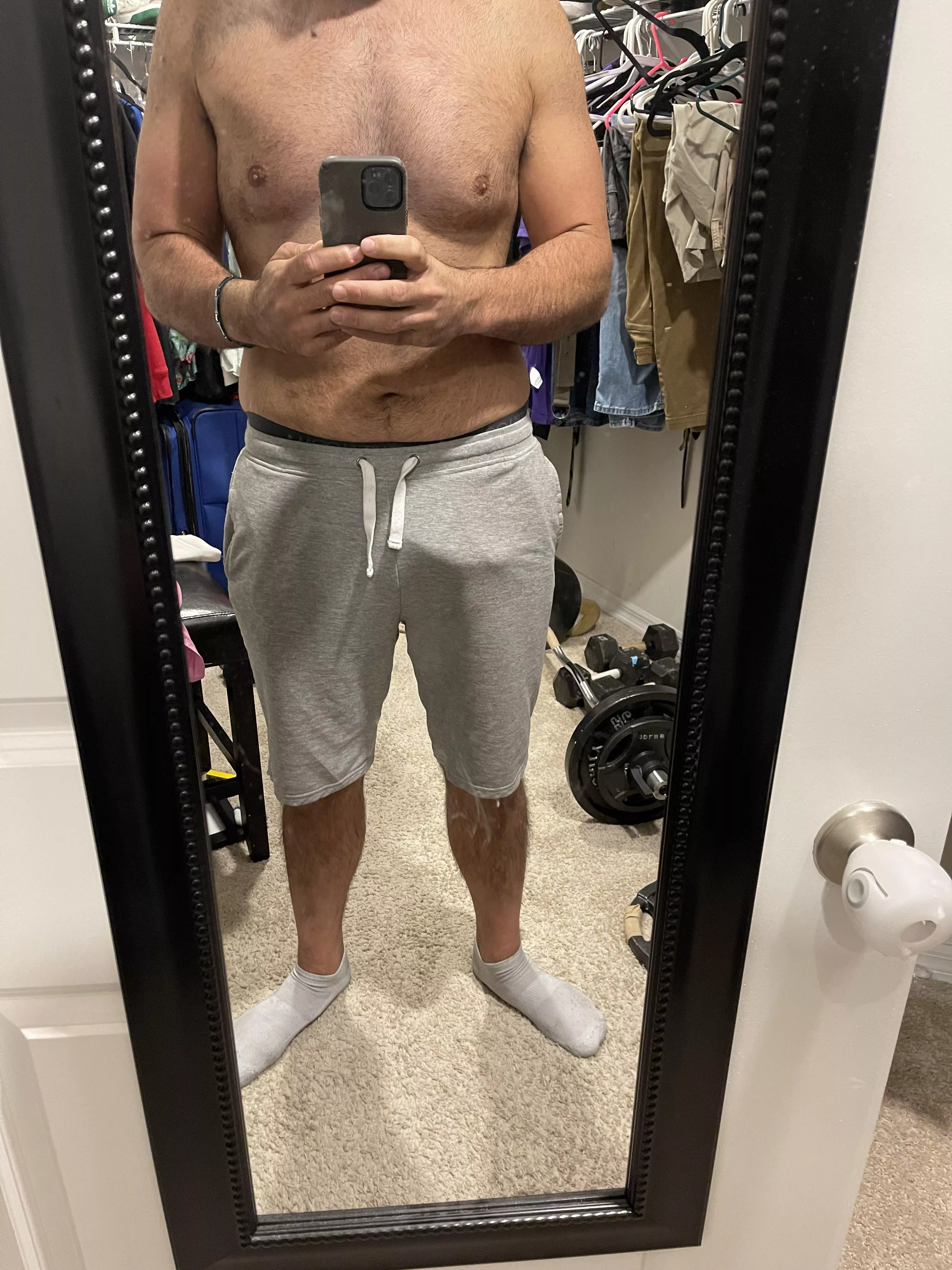 I know I’ve heard that everyone loves grey sweats, can’t remember why….