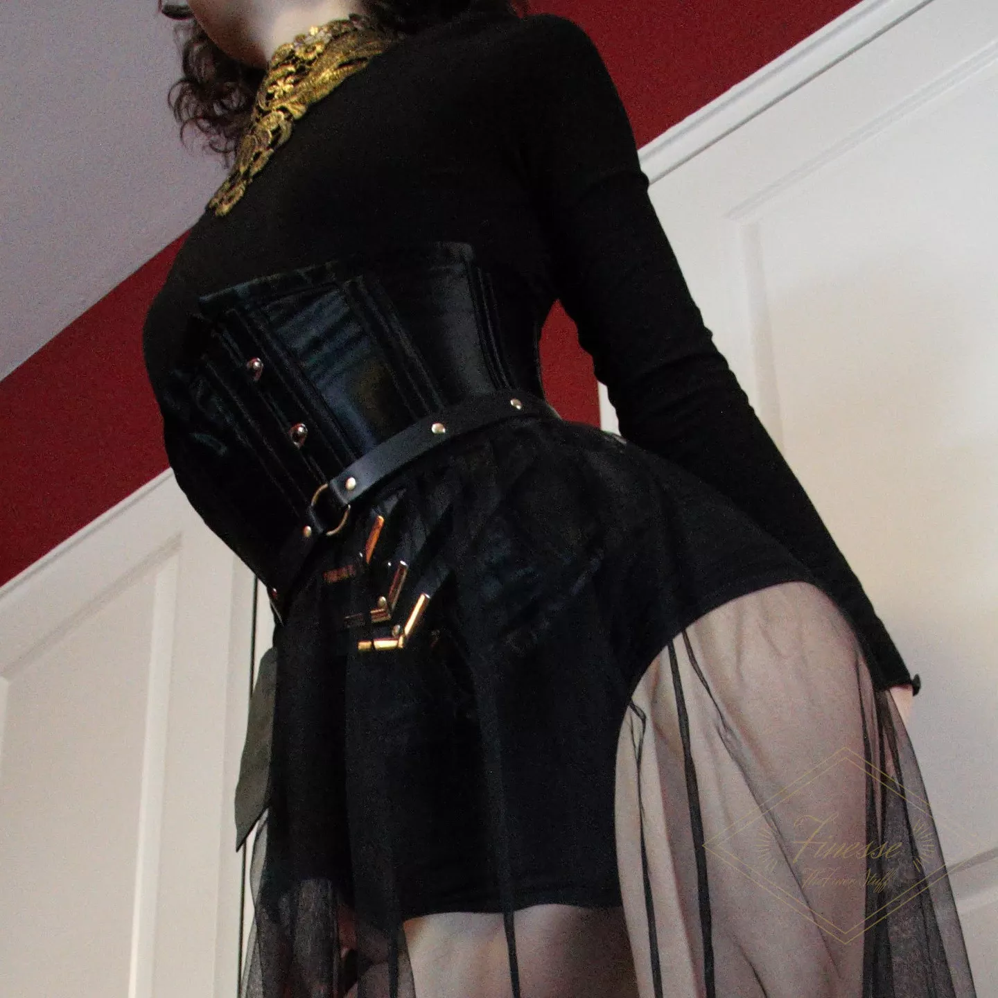 I like layering harnesses on top of my corsets