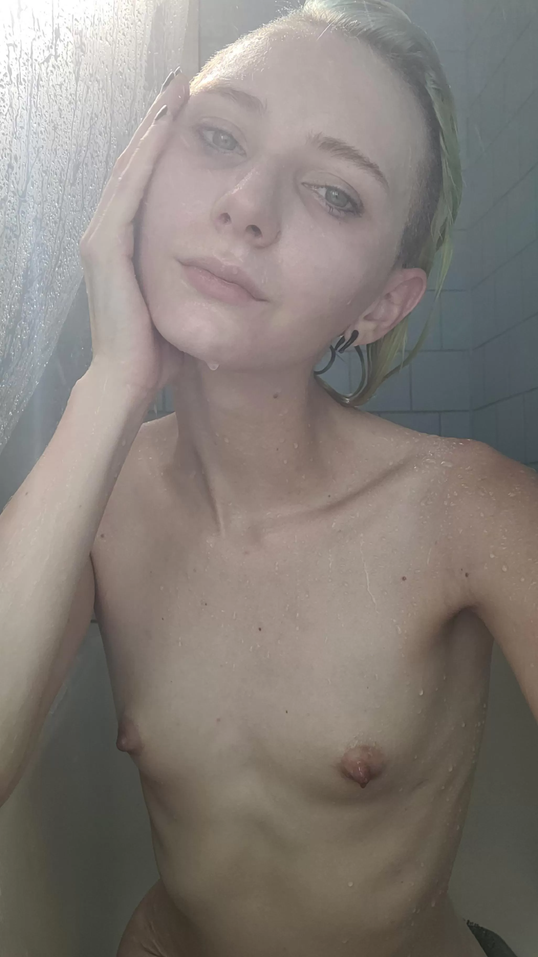 I like showering with just the light coming in from the window. [26f]