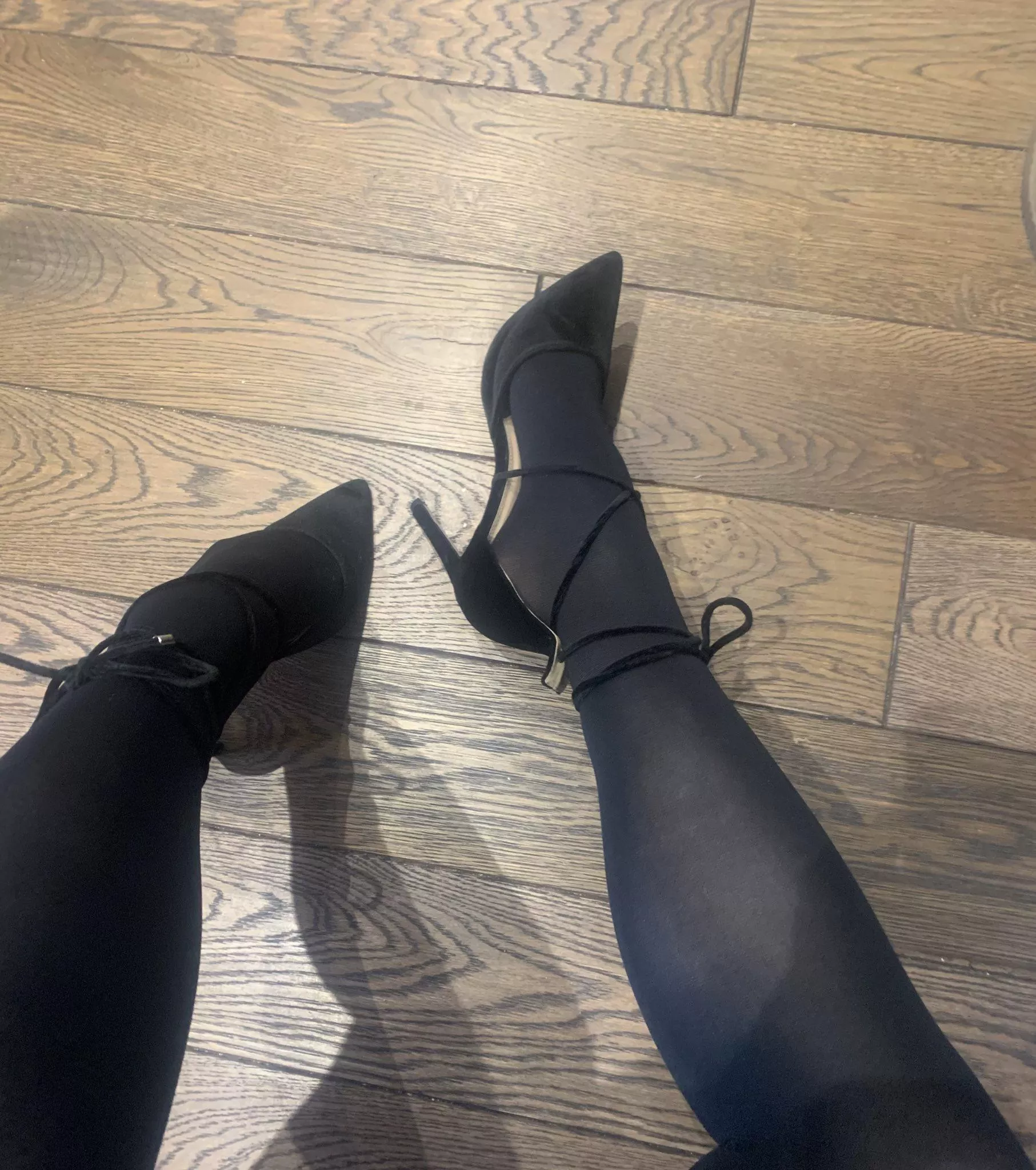 I love a heel + nylon combo