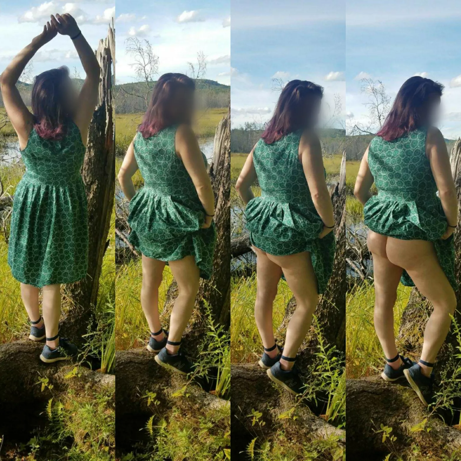 I love hiking and sundresses. I especially love hiking up my sunndress. F36