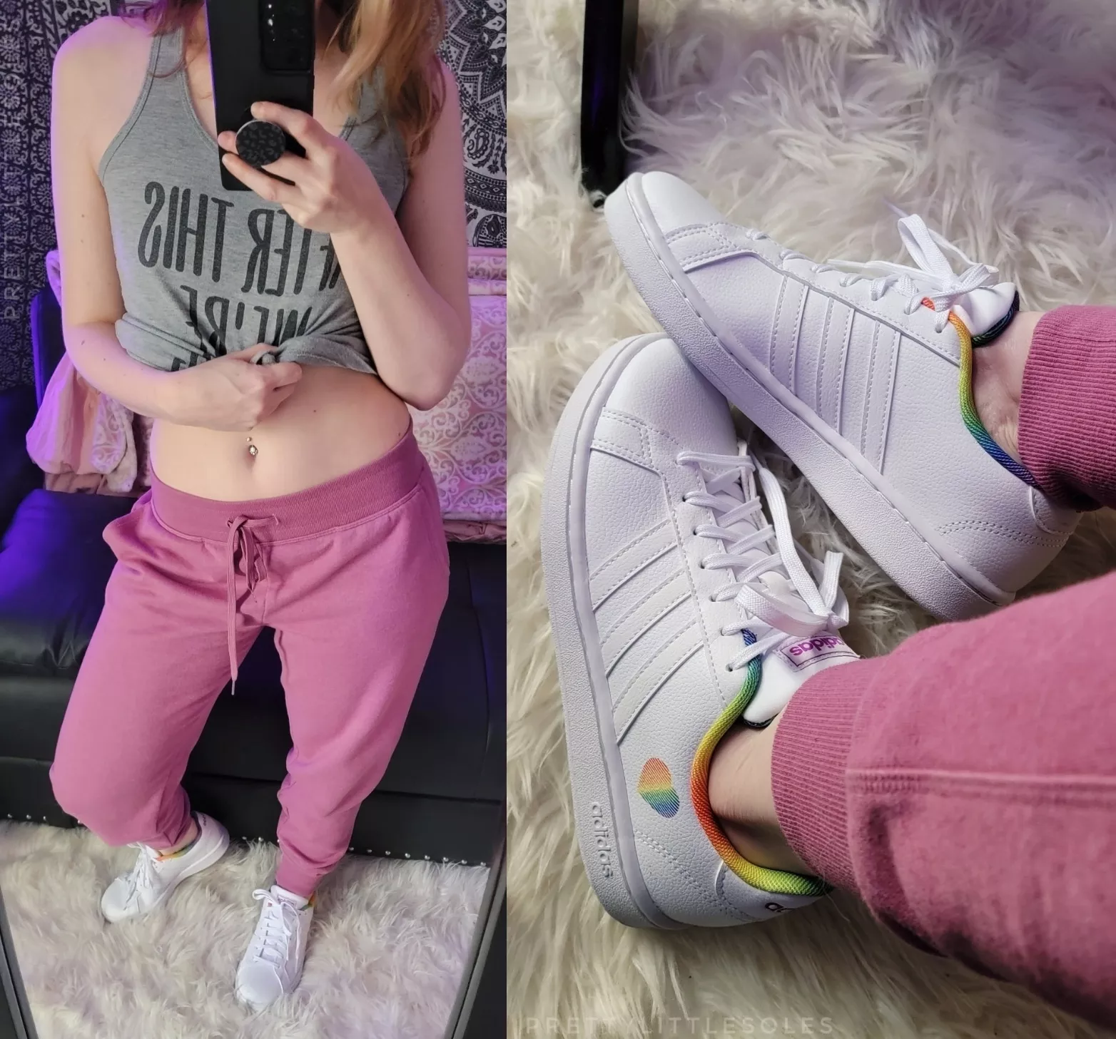 I love my Adidas pride sneakers 🌈 👟 😄 [f]