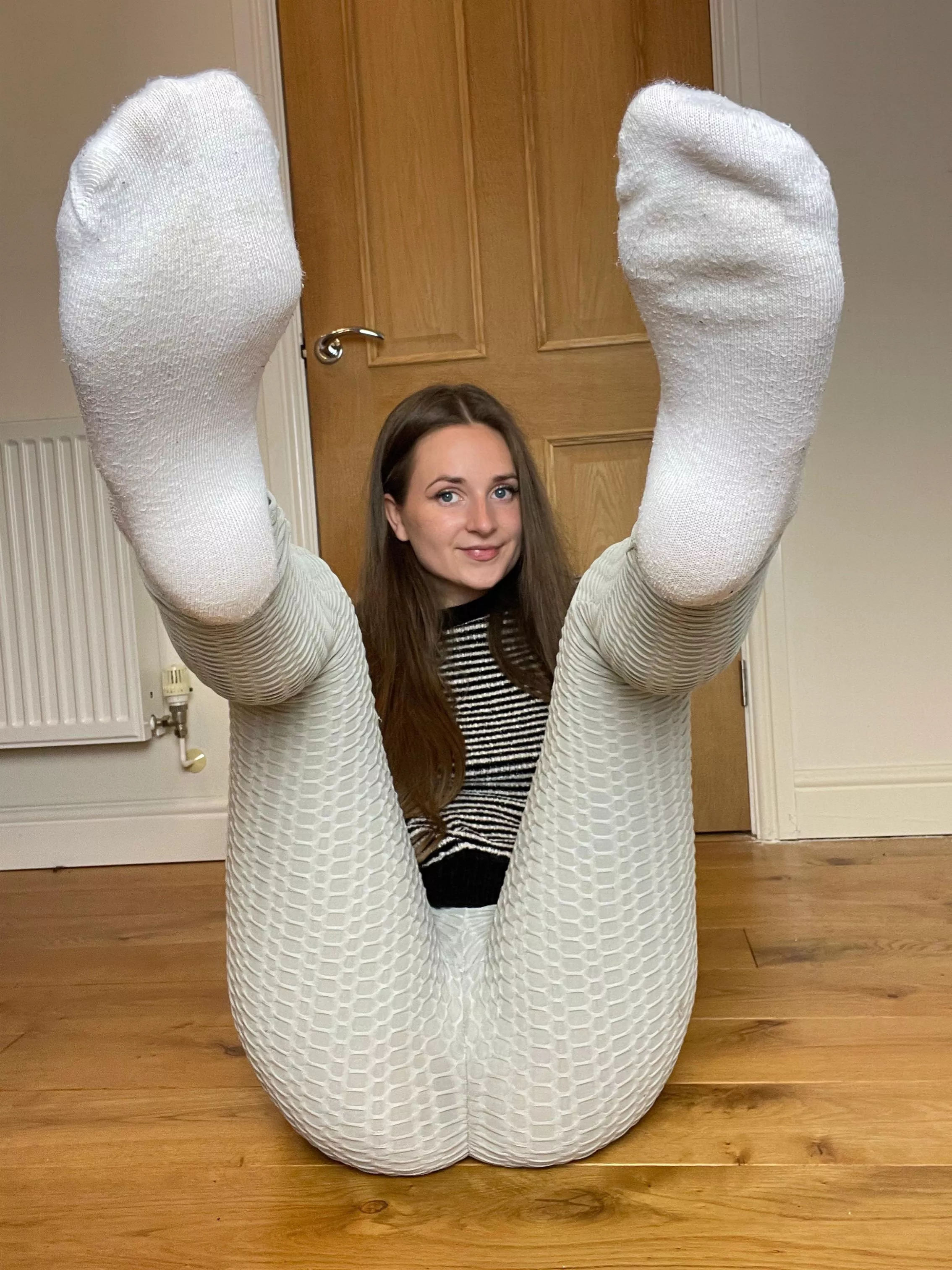 I love wearing my soft, white cotton socks🥰🤍