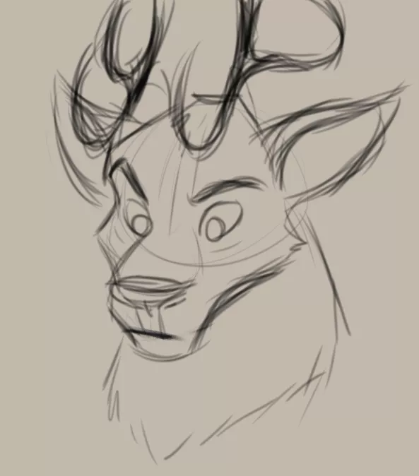 I made a doodle of a deer the other day and I still can't believe how...disney...it looks.