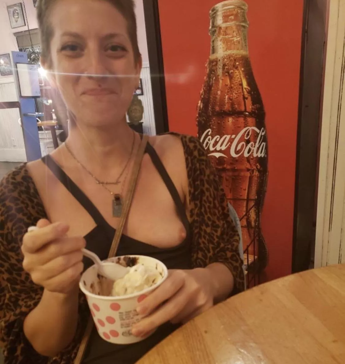 I need to do this more often. Tits out for surprise ice cream dates.