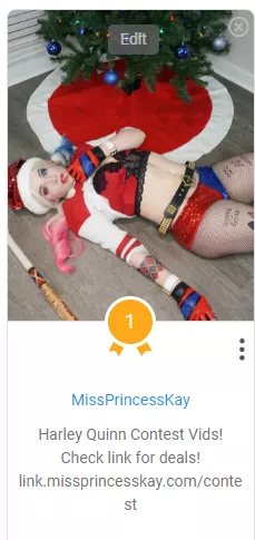 I placed 1st in the ManyVids Holiday Hottie contest for the 2nd year in a row! To celebrate all my current videos will be 20% off until they're not