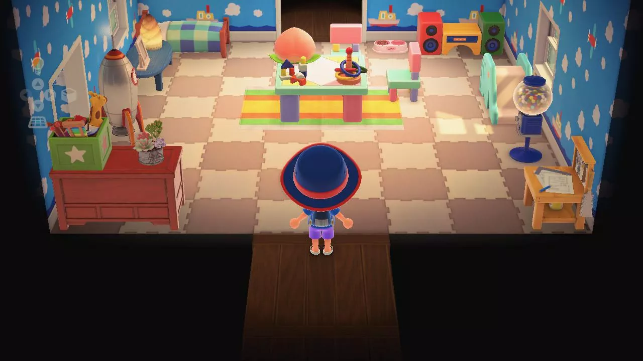 I started playing the new Animal Crossing, and I can't believe how much ageplay stuff there is! So much fun! This is my house so far