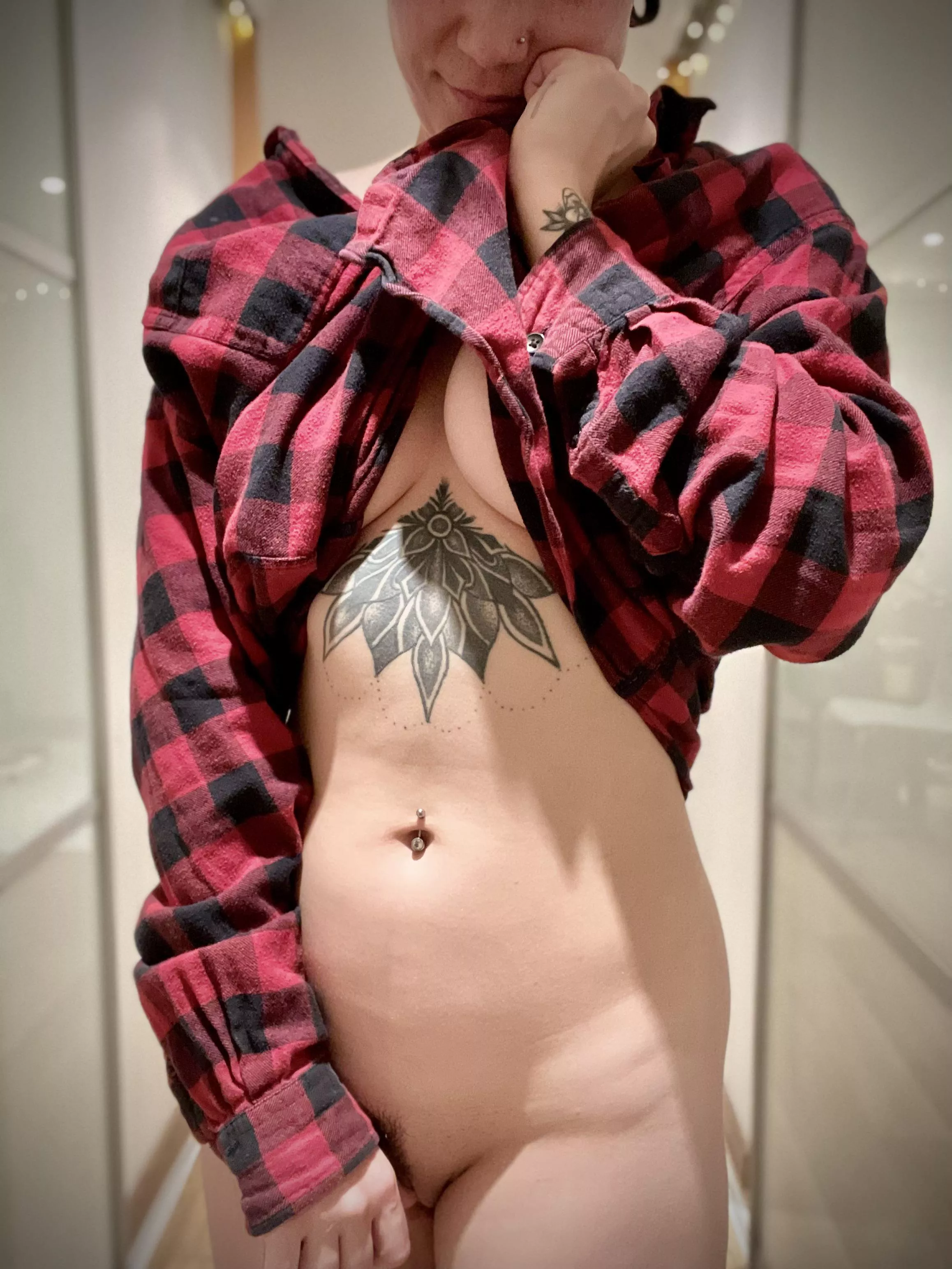 I took this in front of my front door, what would you do if you came home to me in your favourite flannel?