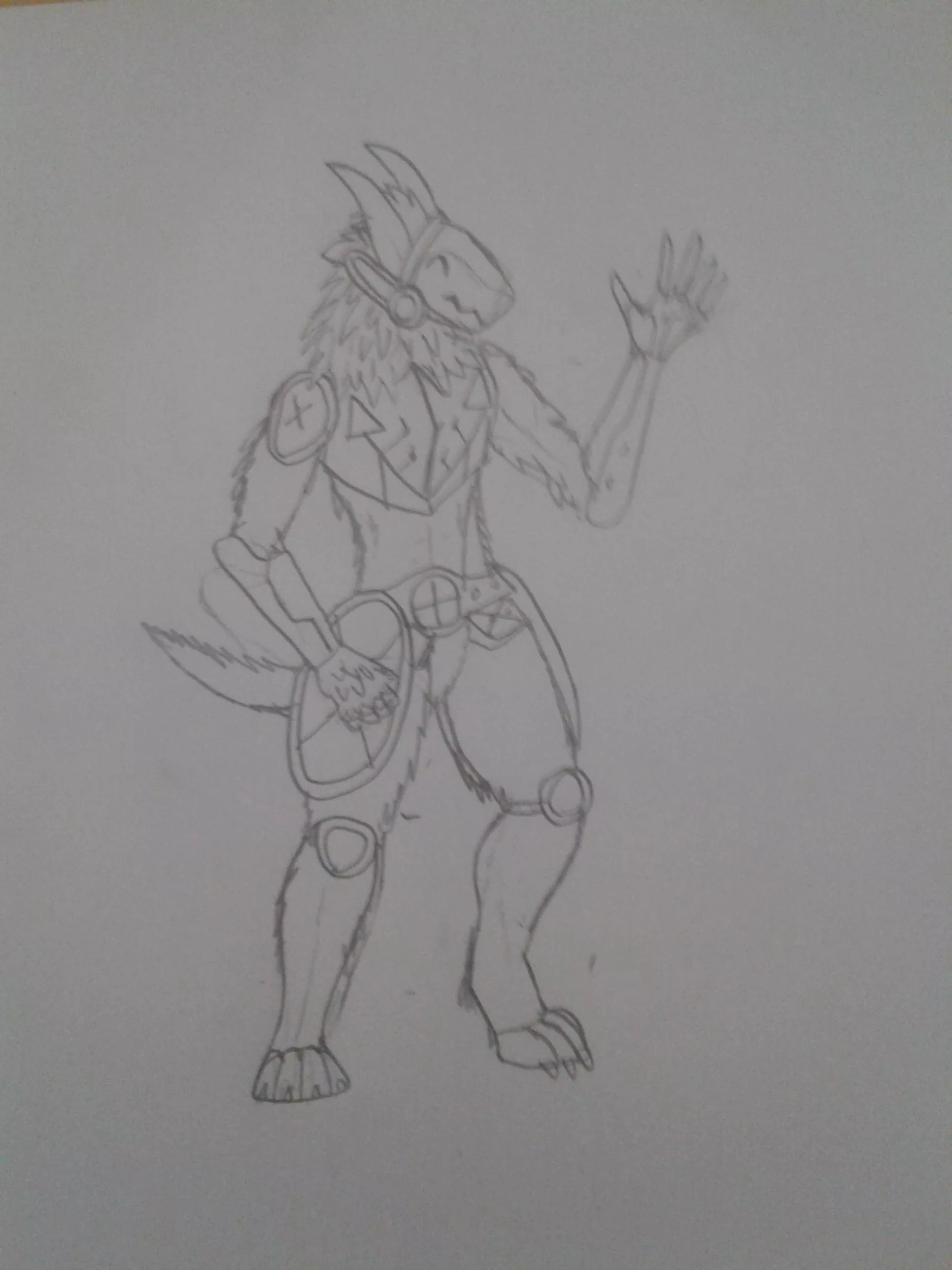 I tried to draw a protogen. My art. Feel free to critique it, not as furry myself but I think protogens look cool.