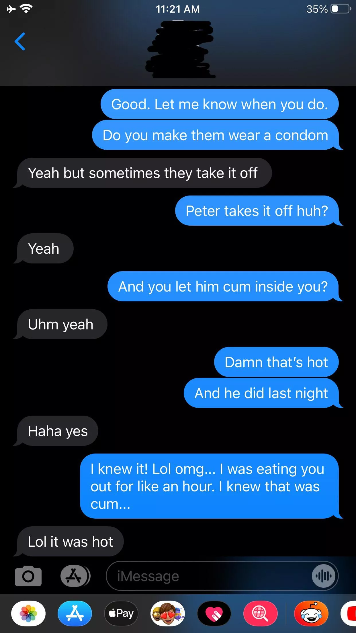 I unknowingly ate out my exâ€™s fwbâ€™s cum and she just confirmed it...