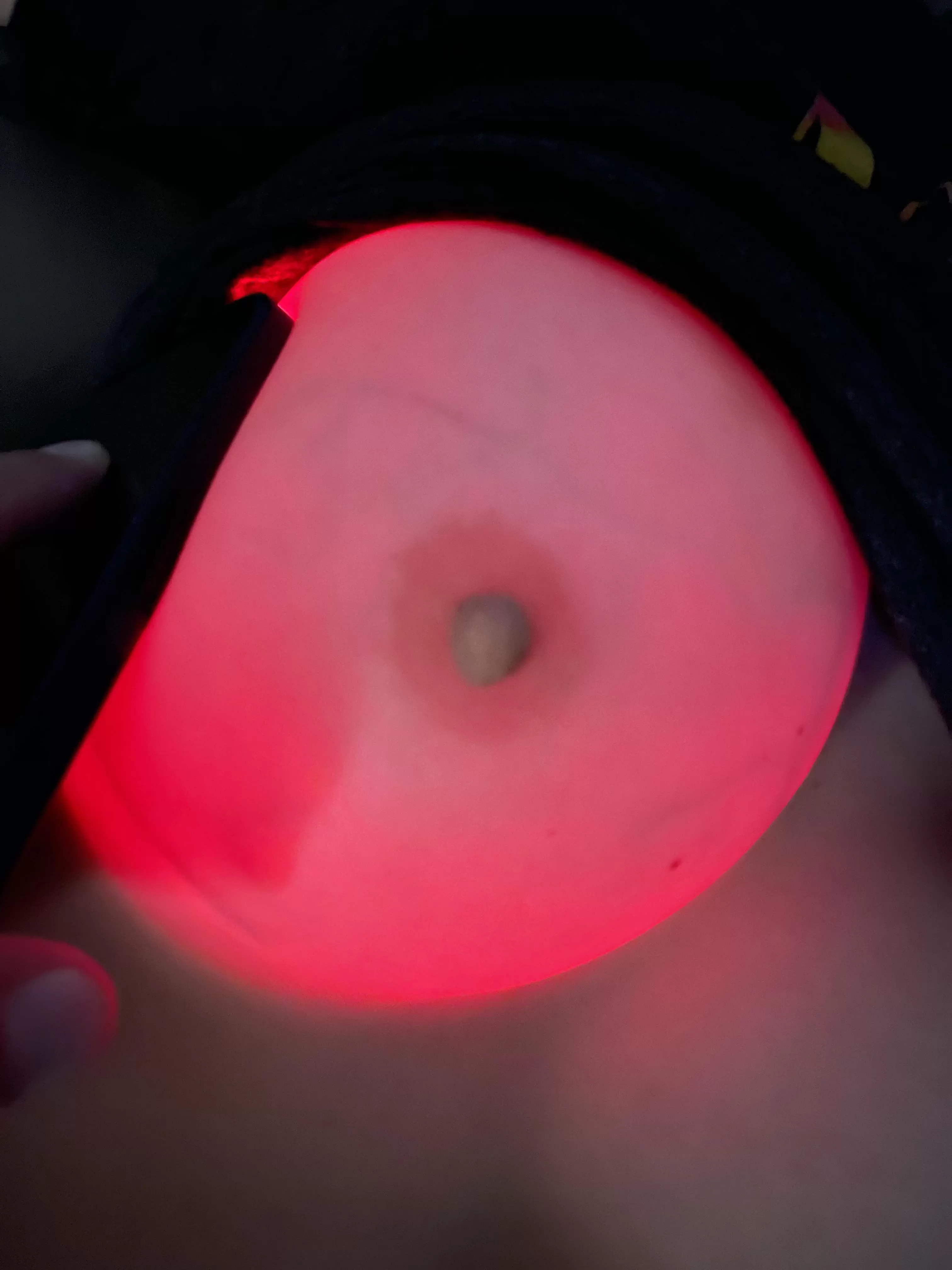 I was today years old when I realized breast implants make your boob light up like a lightbulb when you shine light through it 😂