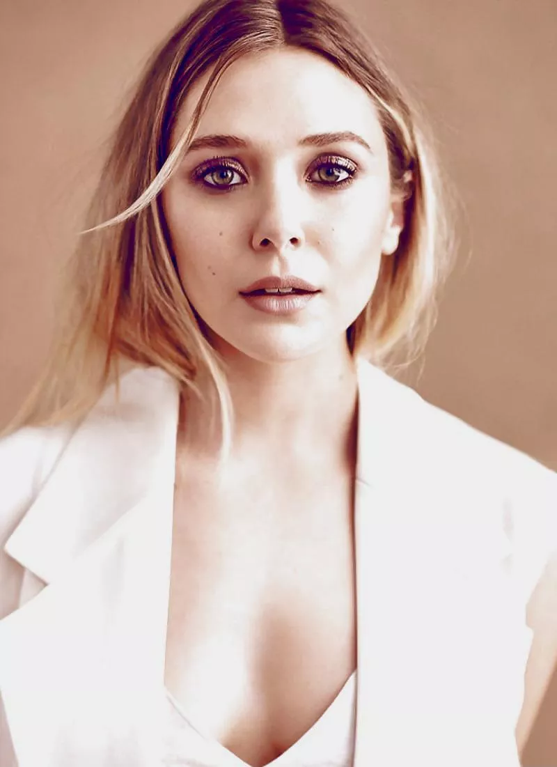 Iâ€˜d love to have Elizabeth Olsen playing with my cock and stroking it until I cum all over her pretty face