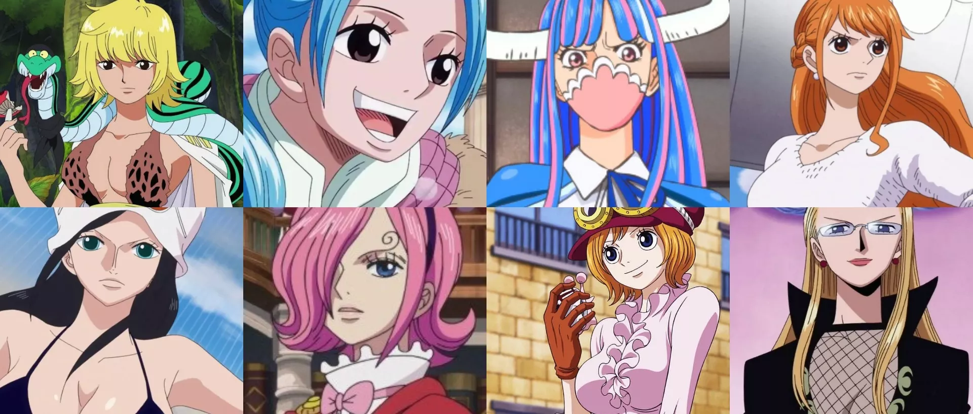 If you had to choose One Piece waifus to form a Harem, who would you choose? (At least 5) I would choose: Marguerite, Vivi, Ulti, Nami, Nico Robin, Reiju, Koala and Kalifa