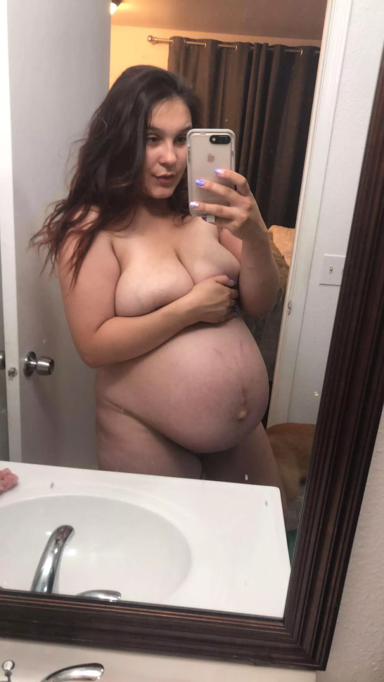 I’m always so big in pregnancy, must be why you guys love me so much.