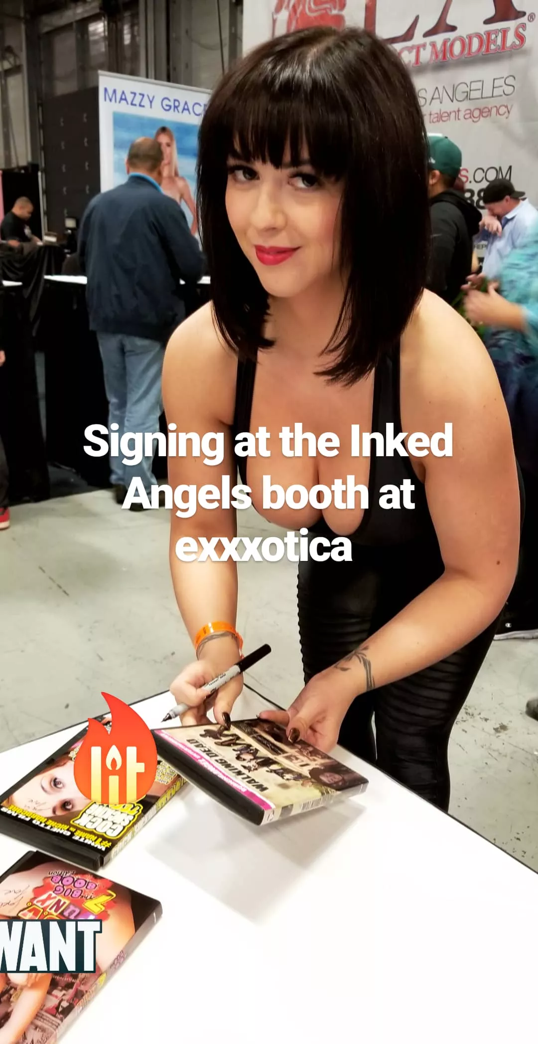 I'm at Exxxotica New Jersey Jersey today, signing at the Inked Angels booth. Cum say hi!