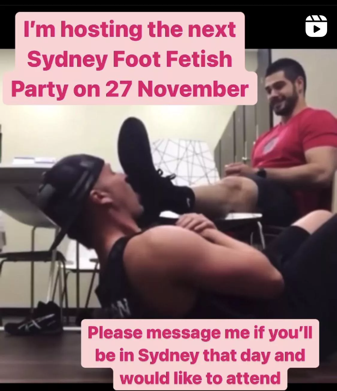 I’m hosting a foot fetish party in Sydney on 27 November contact me for details