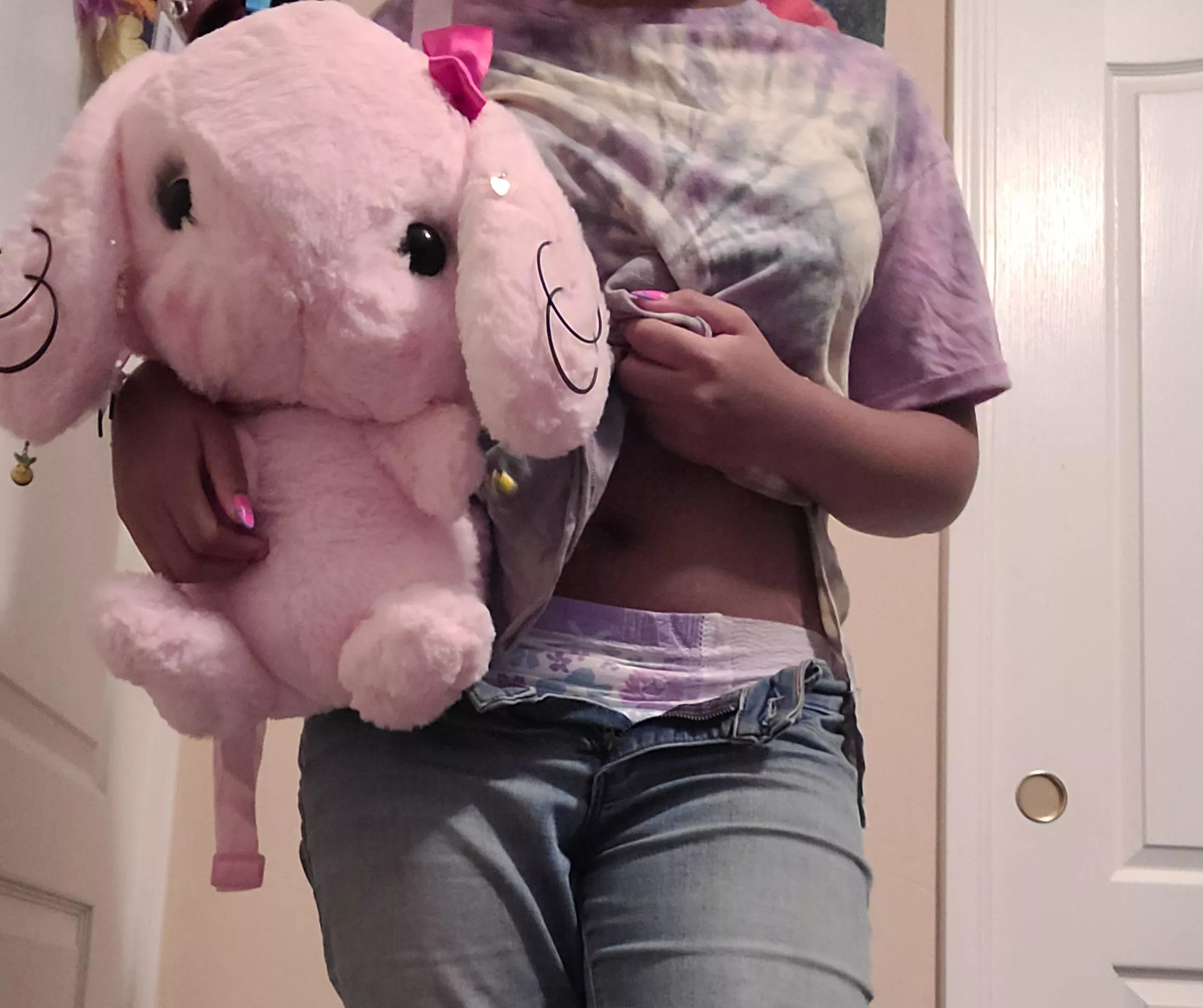 I'm in a Goodnight today! I got the bunny backpack! ðŸ˜ƒ