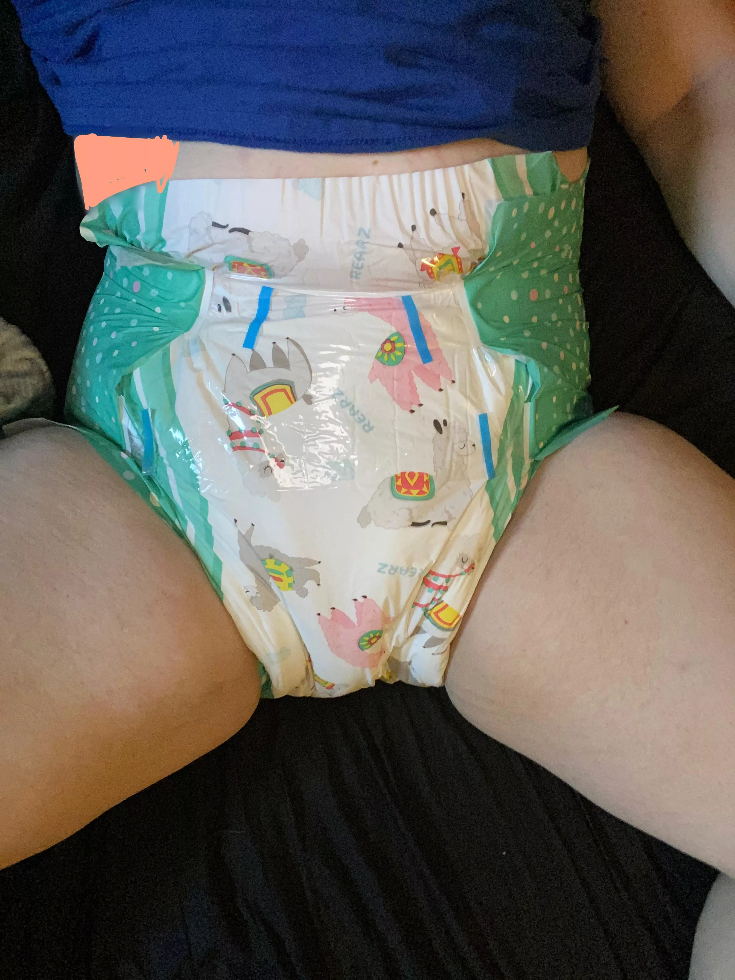 I’m in my diaper for the night!!!