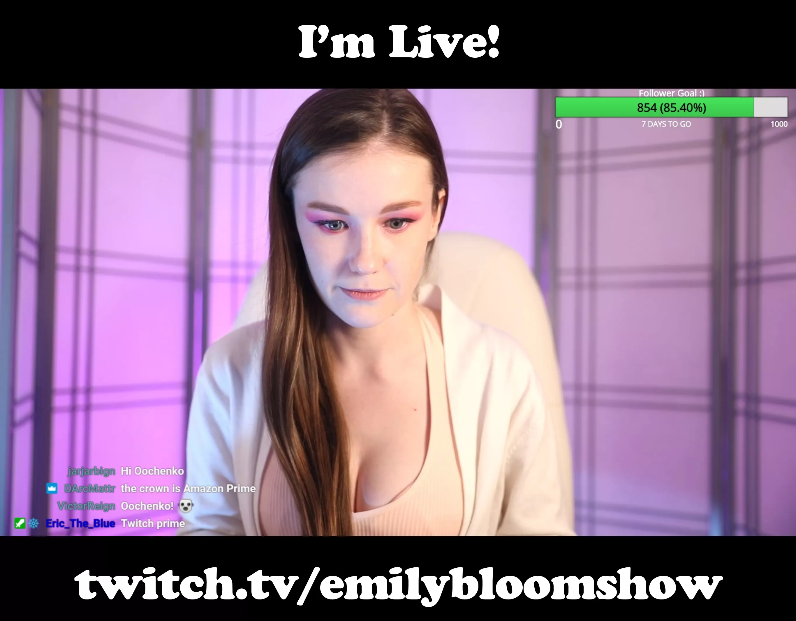 I'm live on twitch, come say hi!