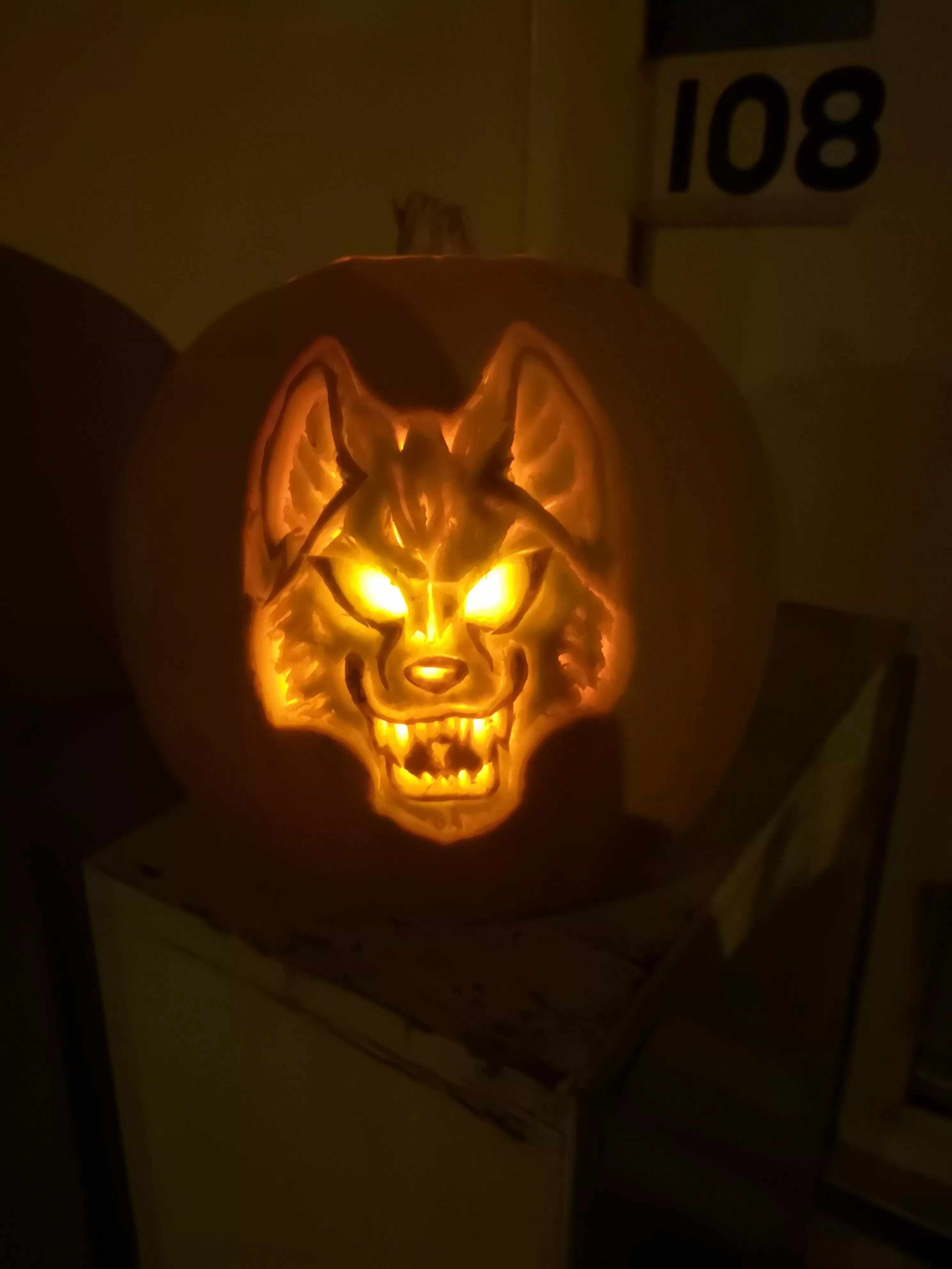 I'm so proud of how this turned out! My first ever time carving a pumpkin! Happy howl o'ween!