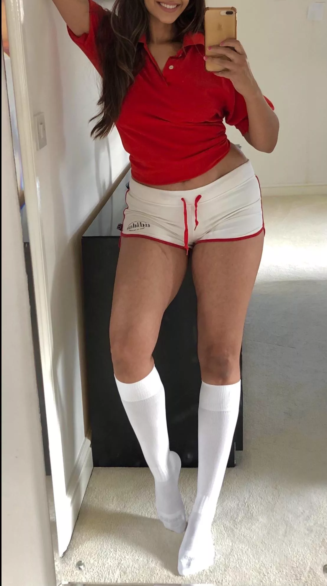 I'm thinking i'll wear this outfit to the gym, are my shorts OK or too small? 💋British Asian