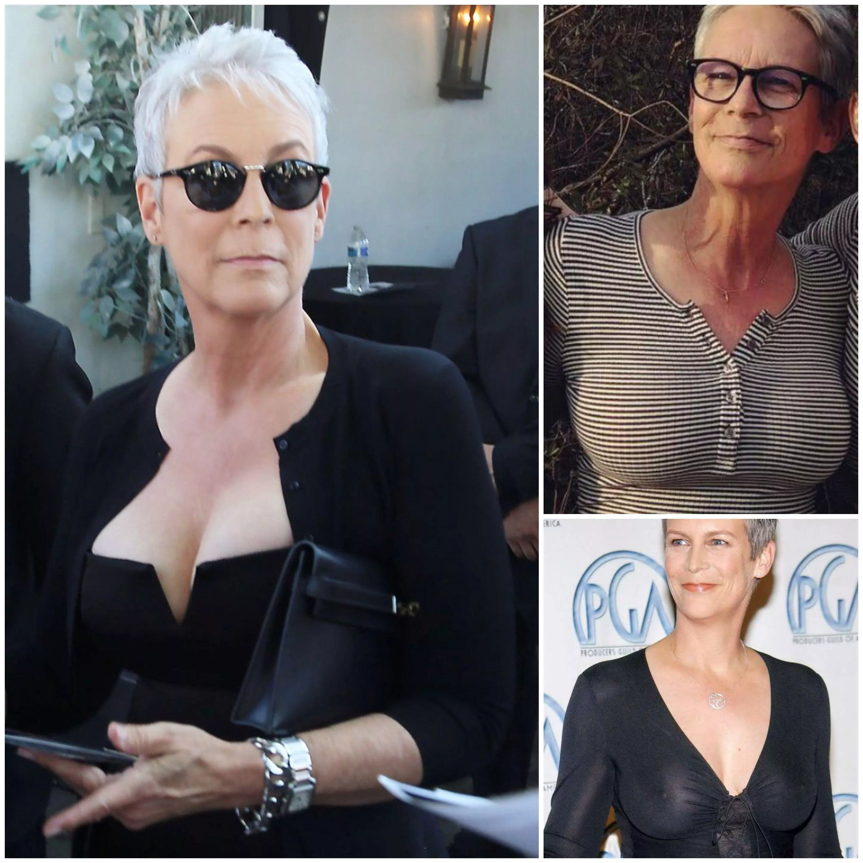 I'm throbbing uncontrollably for Jaime Lee Curtis and her big natural gilf titties, desperate to be milked for her