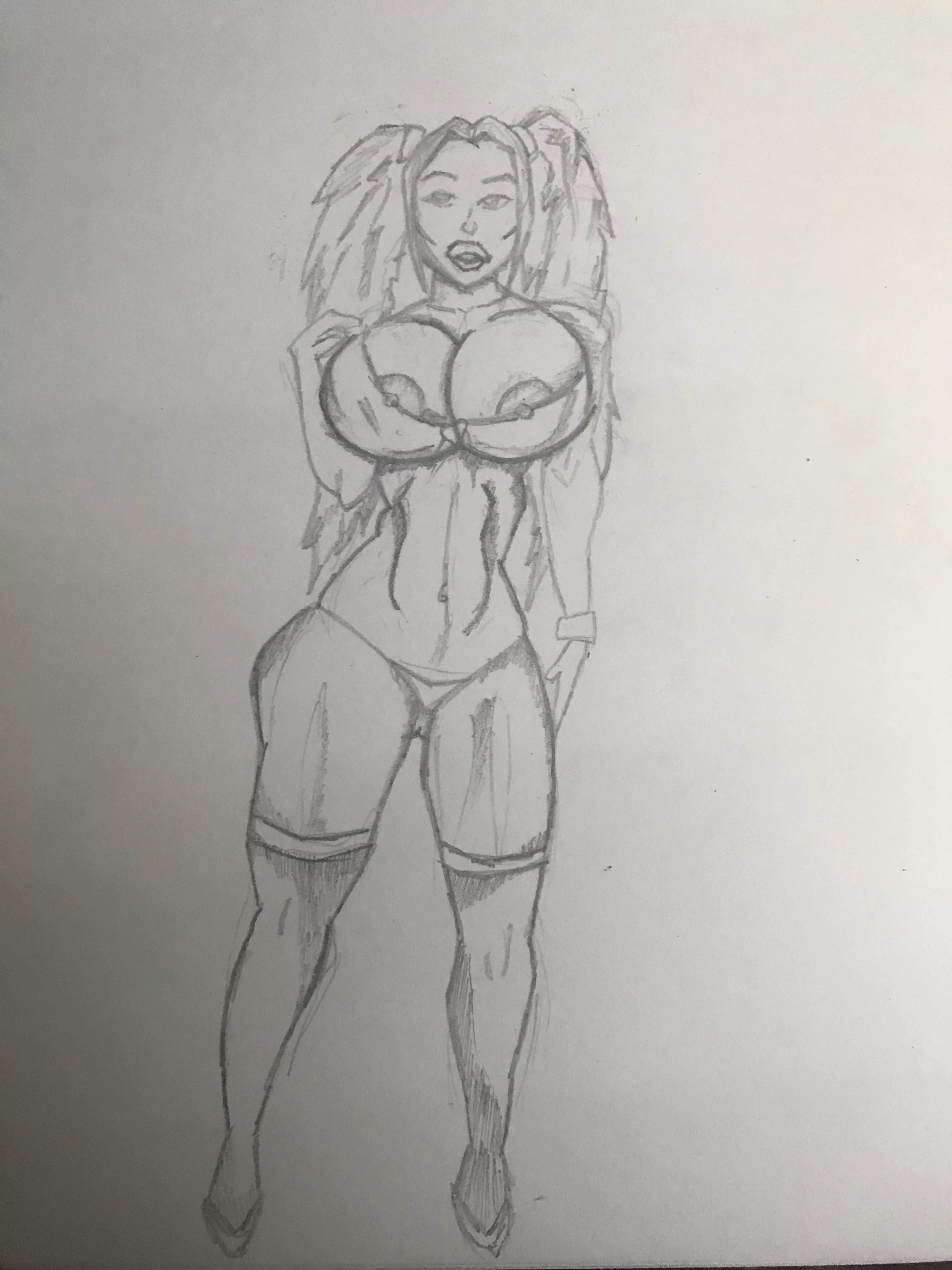 I’m trying to tech myself to draw. Here’s my sketch of Kitty Summers. Thoughts?