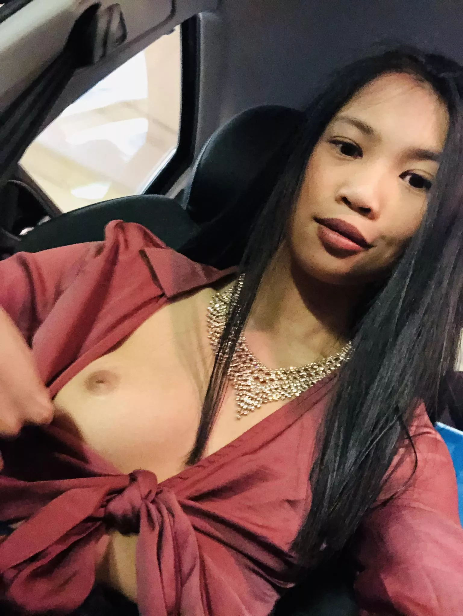 In the car