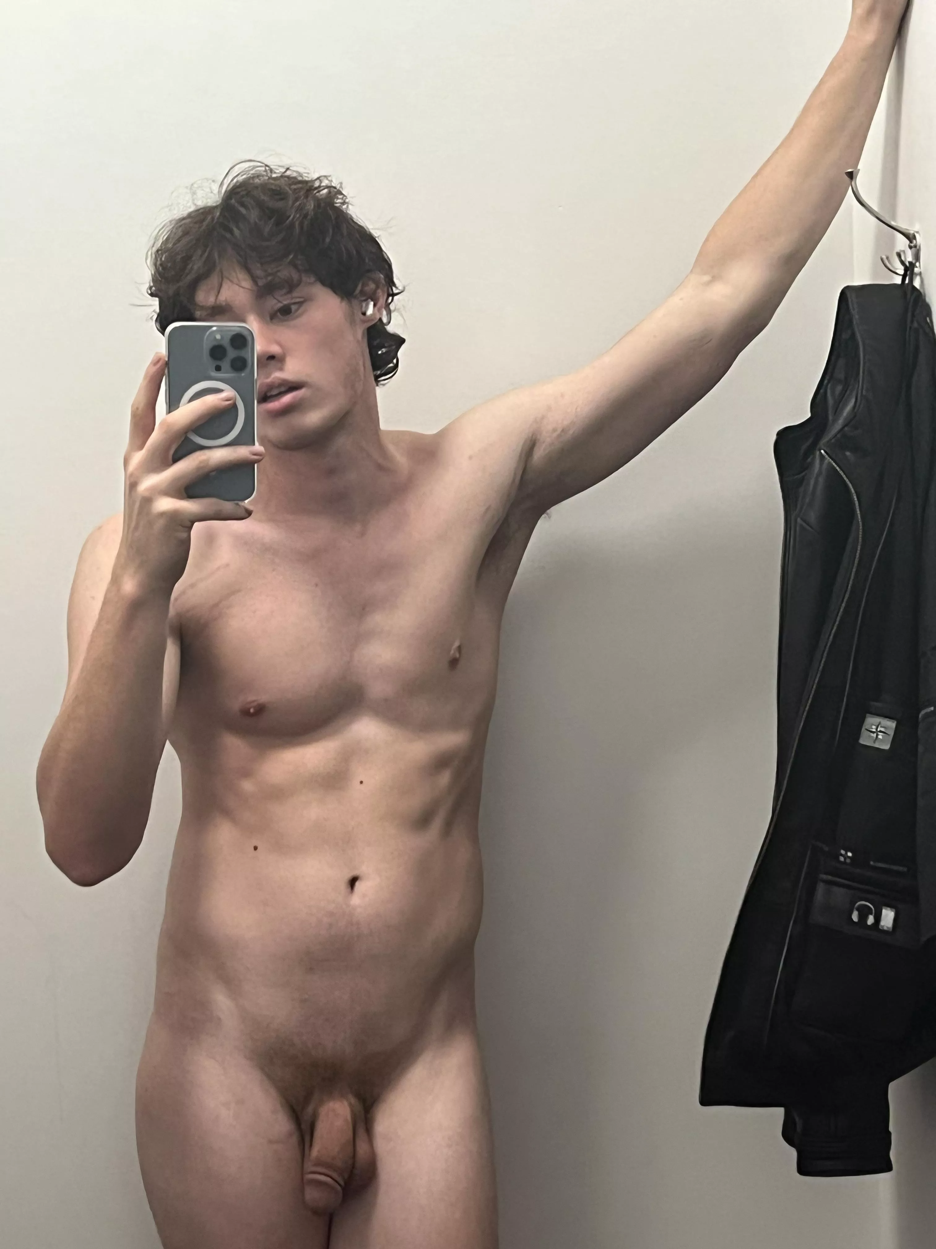 In the gym changing room