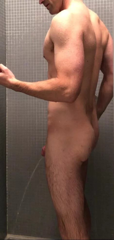 In the locker showers