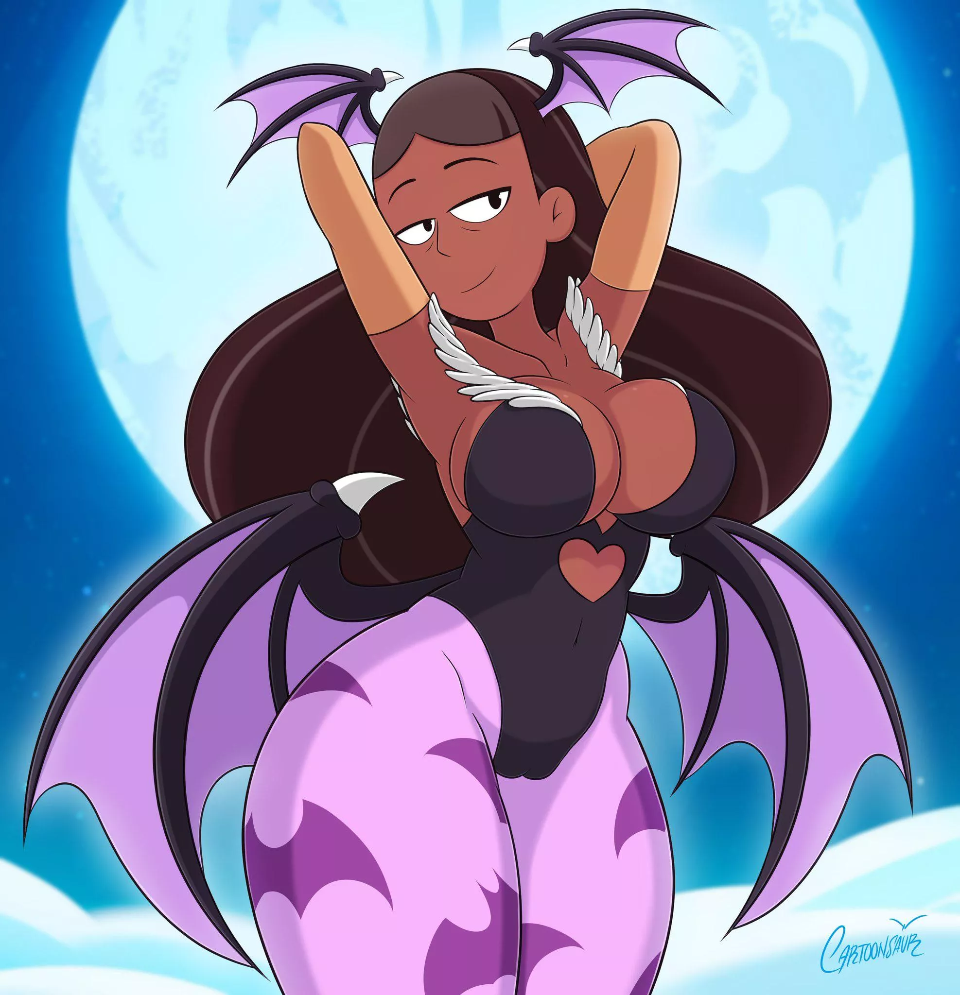 In the spirit of Halloween, Priyanka dresses up as Morrigan (@Cartoonsaur)