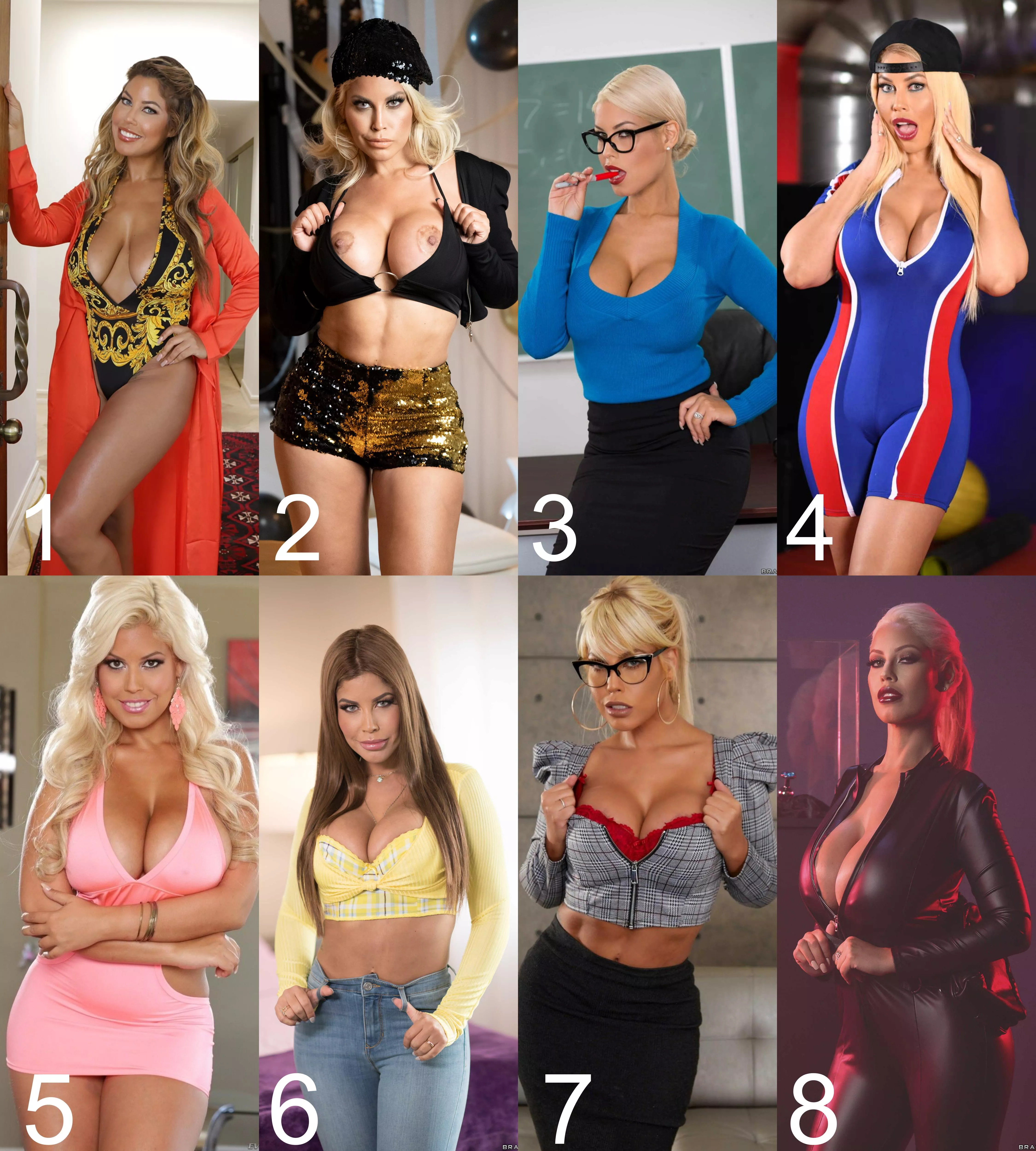 In which outfit would you rather fuck the goddess Bridgette?