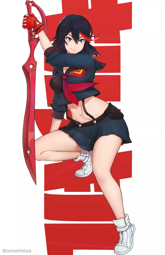 Incredible thighs of Ryuko from kill la kill. [@unsomnus]