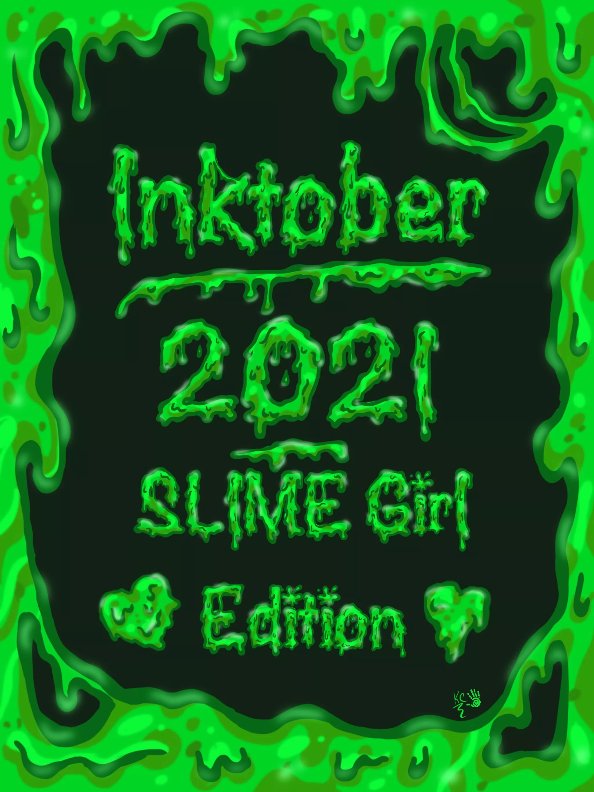 Inktober Slime Girl Edition -title page