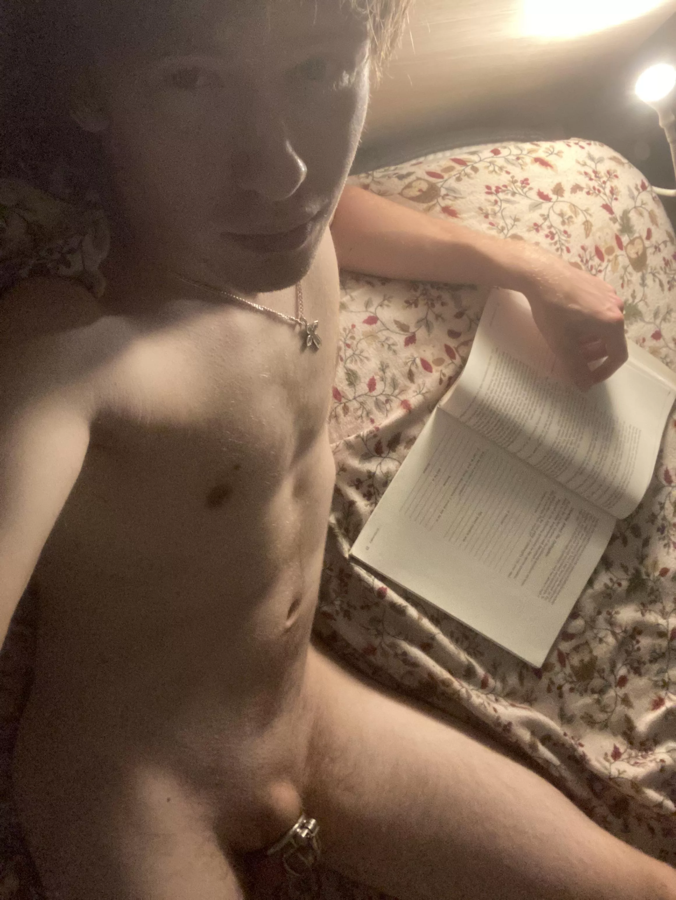 Instead of jerking off and watching porn, Iâ€™m reading before bed. Being locked can do wonders.